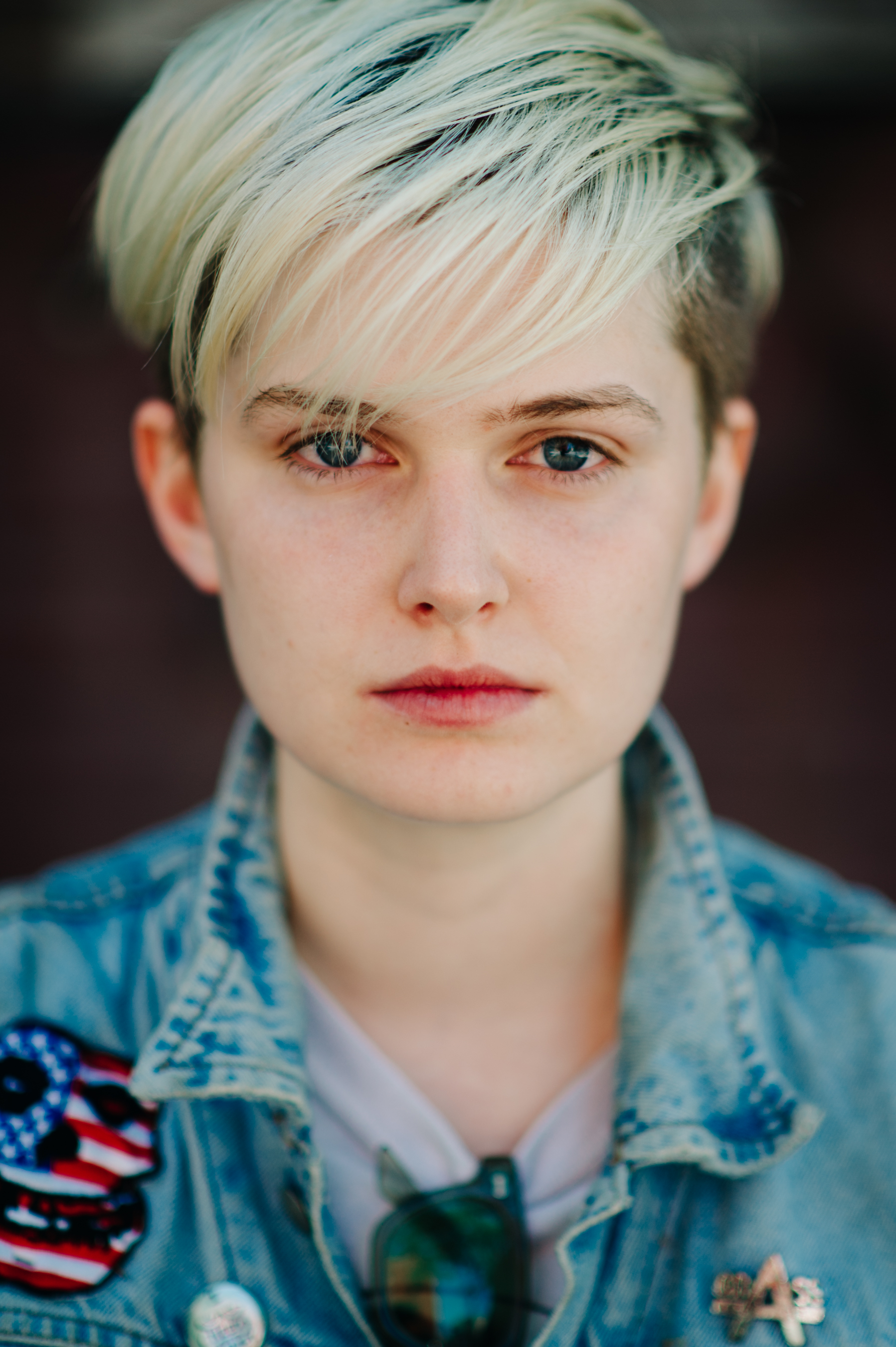 Portrait of a model with short hair