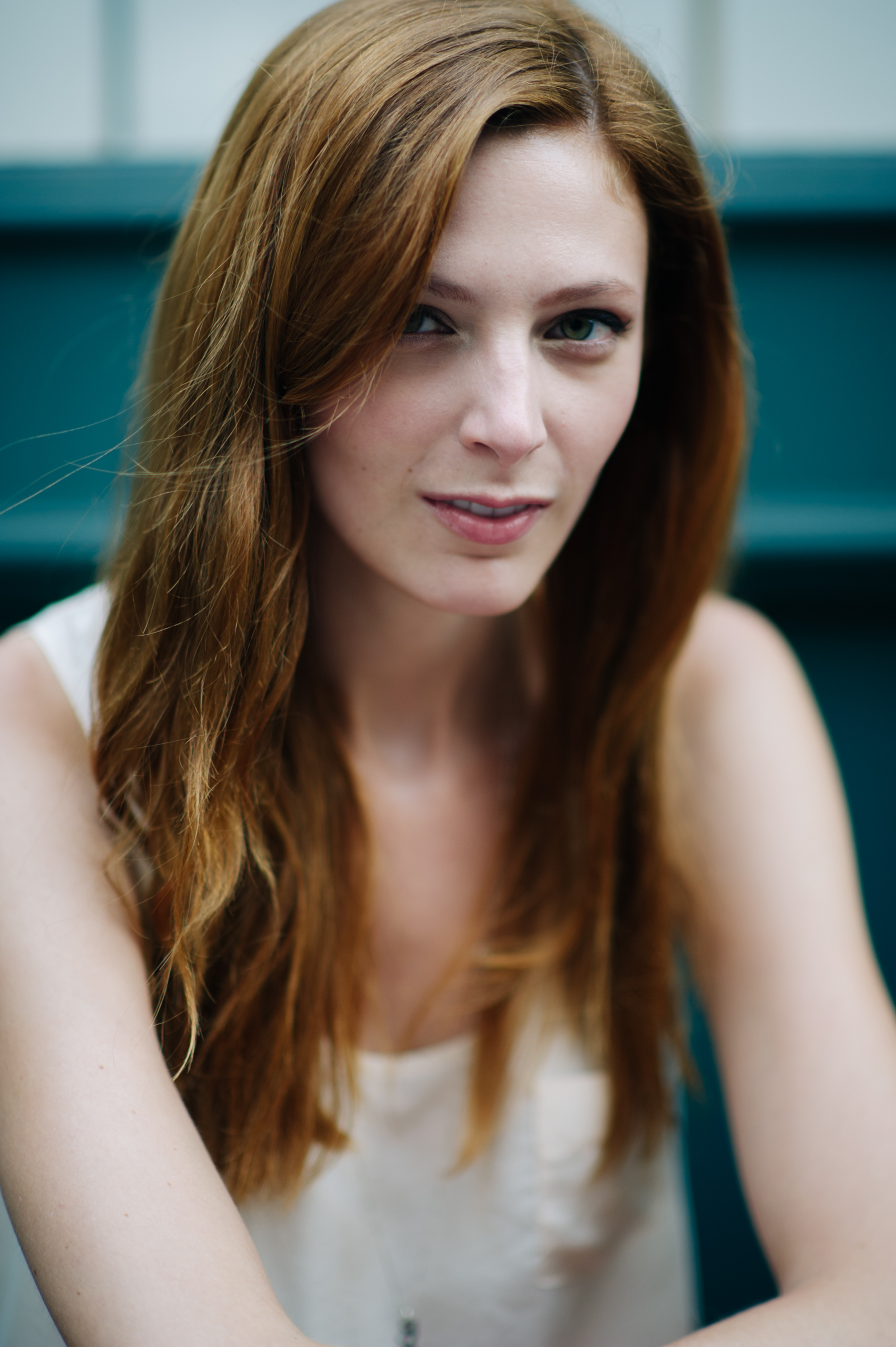 Portrait of a woman with red hair