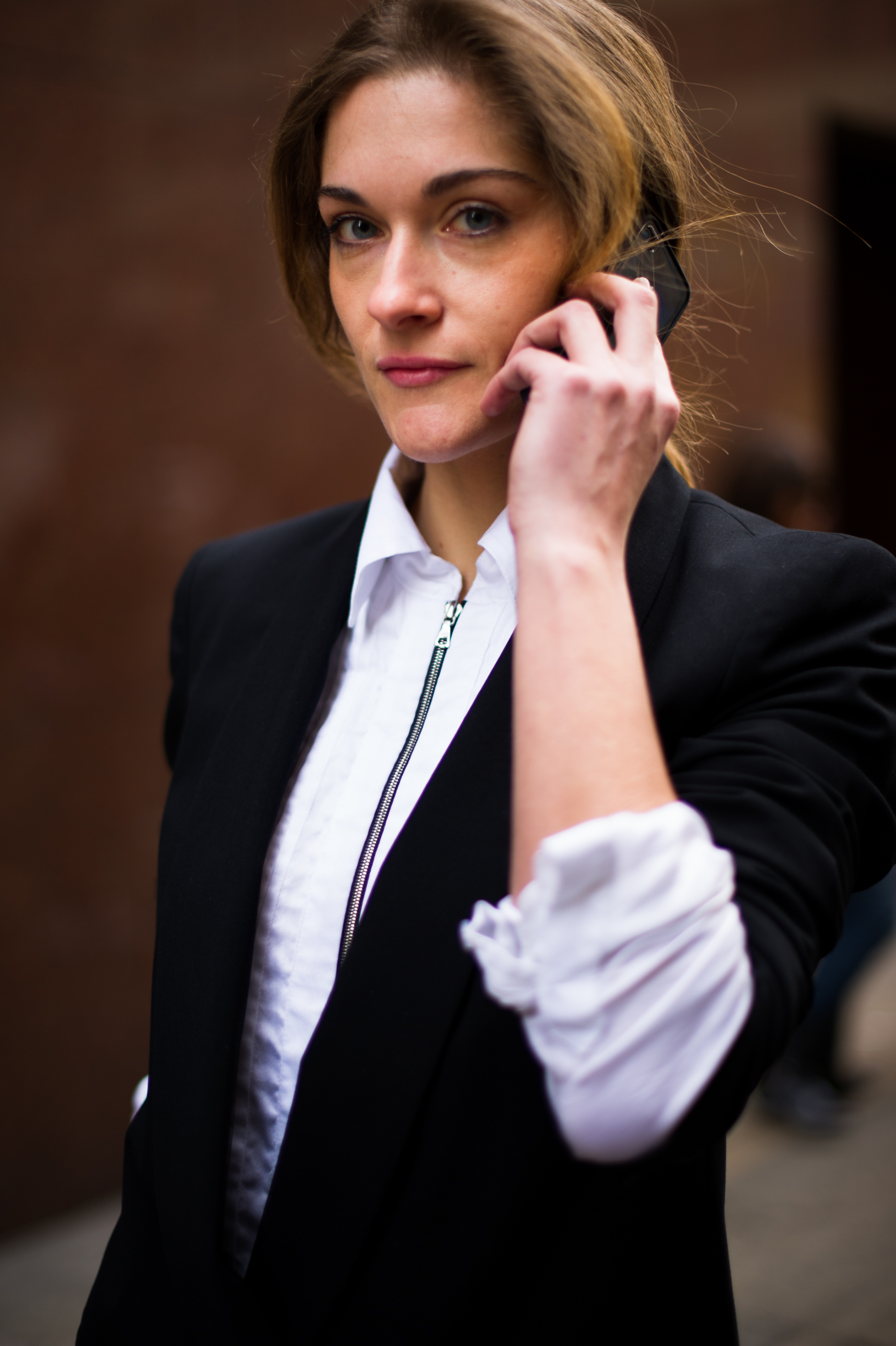 Woman wearing white shirt