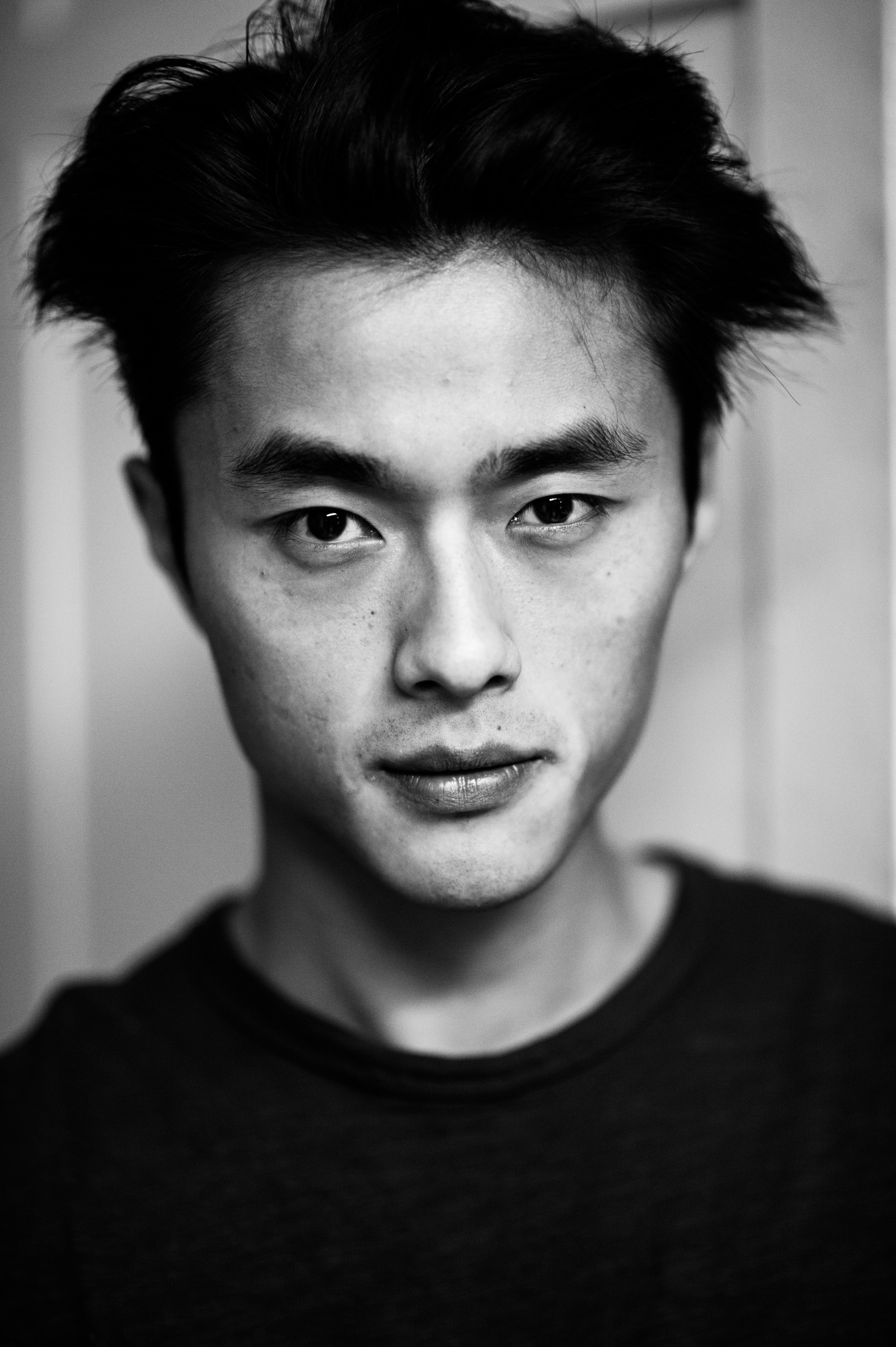 Portrait of male model before the show