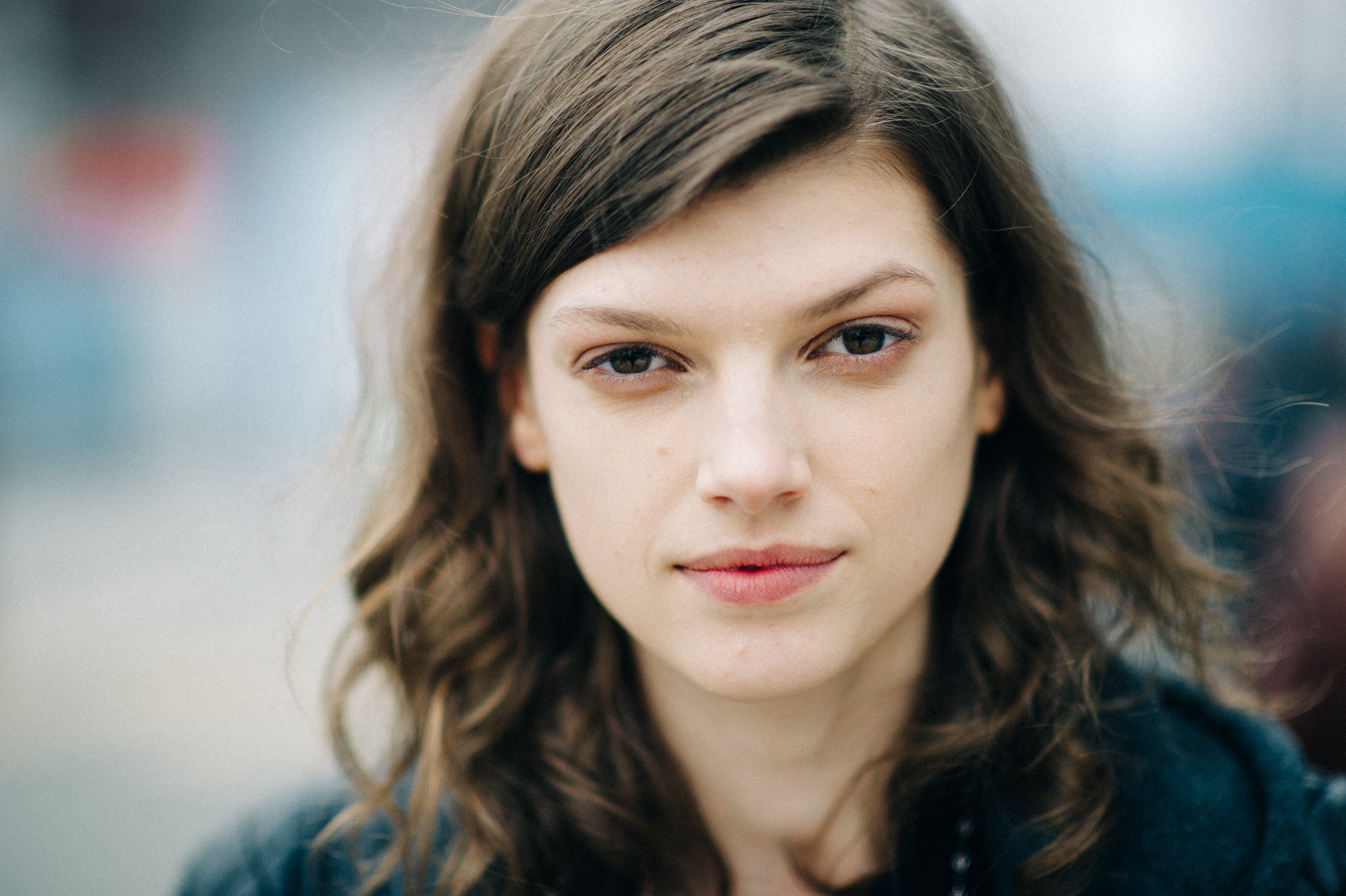 Portrait of a model with curly hair