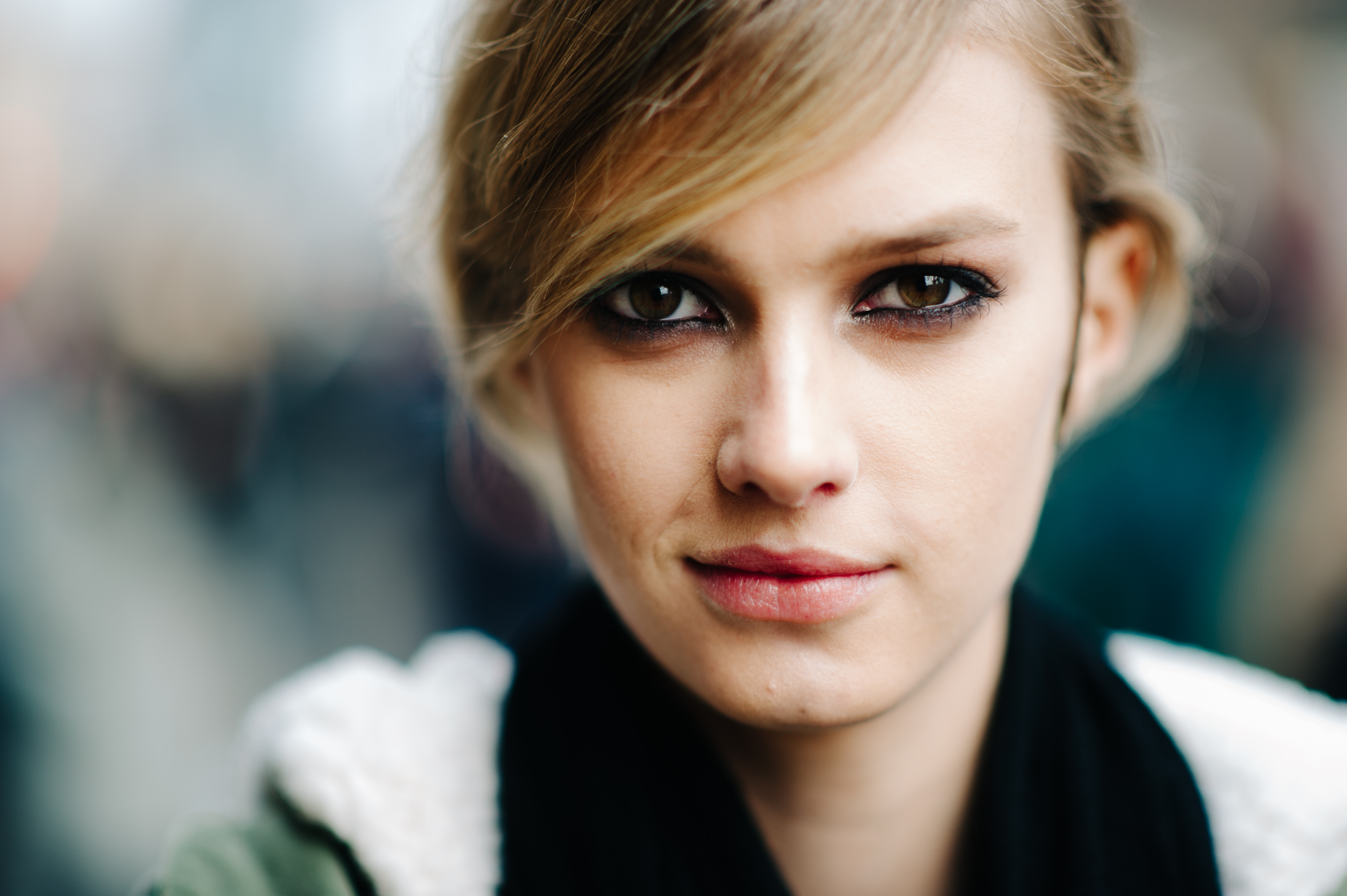 Portrait of a model with brown eyes