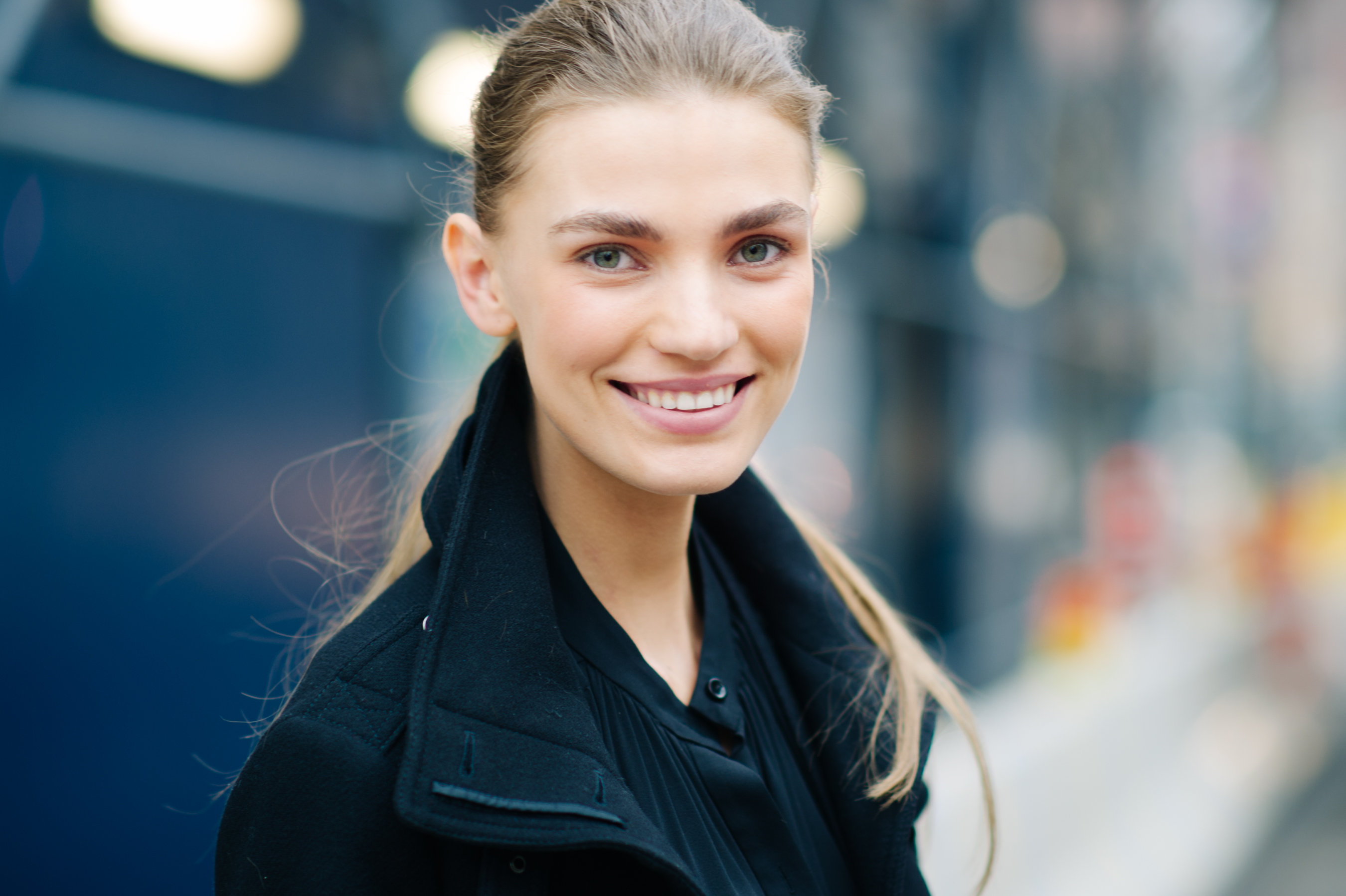 Portrait of a pretty smiling model