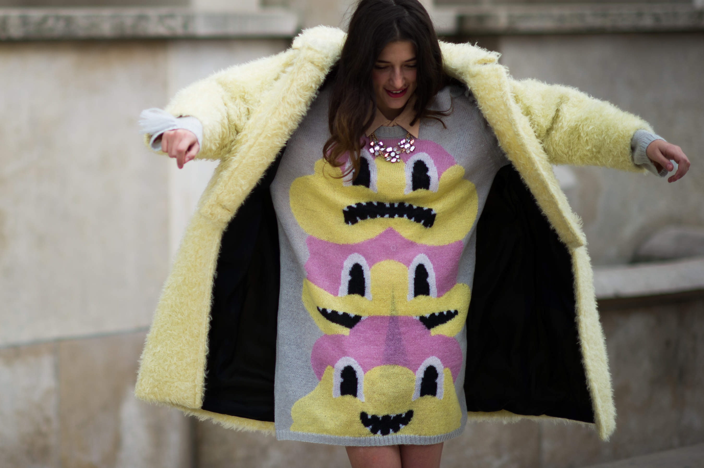 Yellow-Faux-Fur-Coat-Trocadero