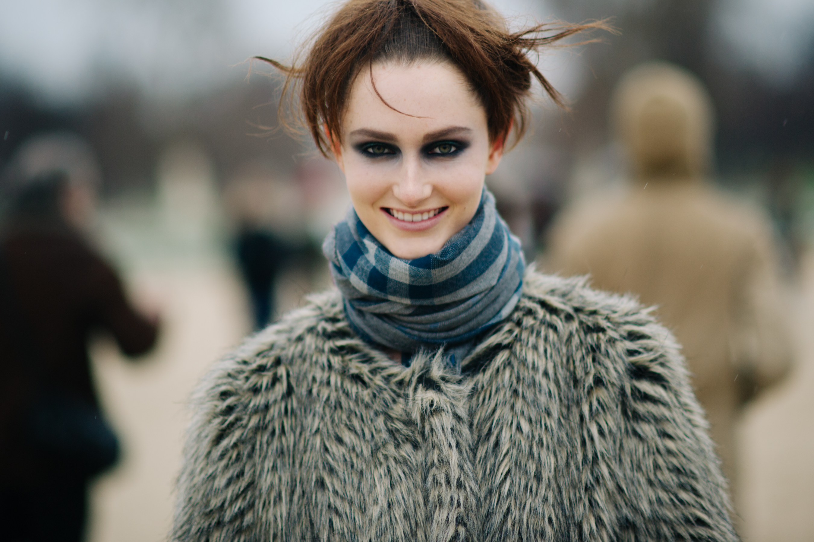 Model-In-Rain-Fur-Coat