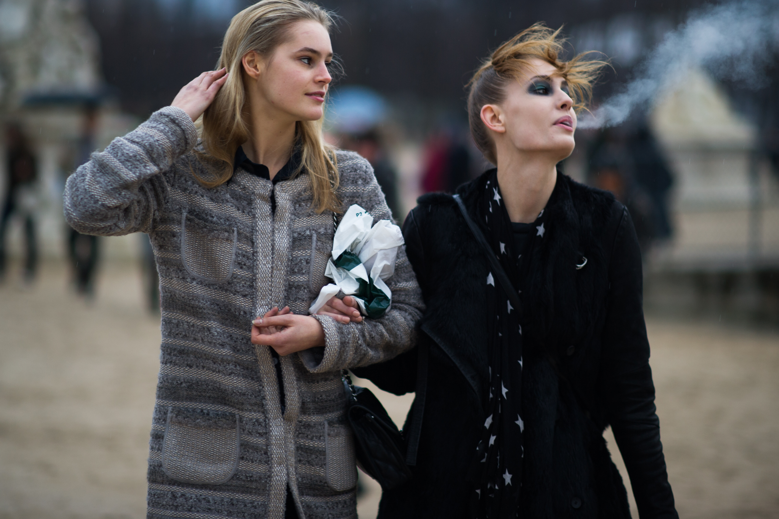 Two-Models-Smoking-After-Show