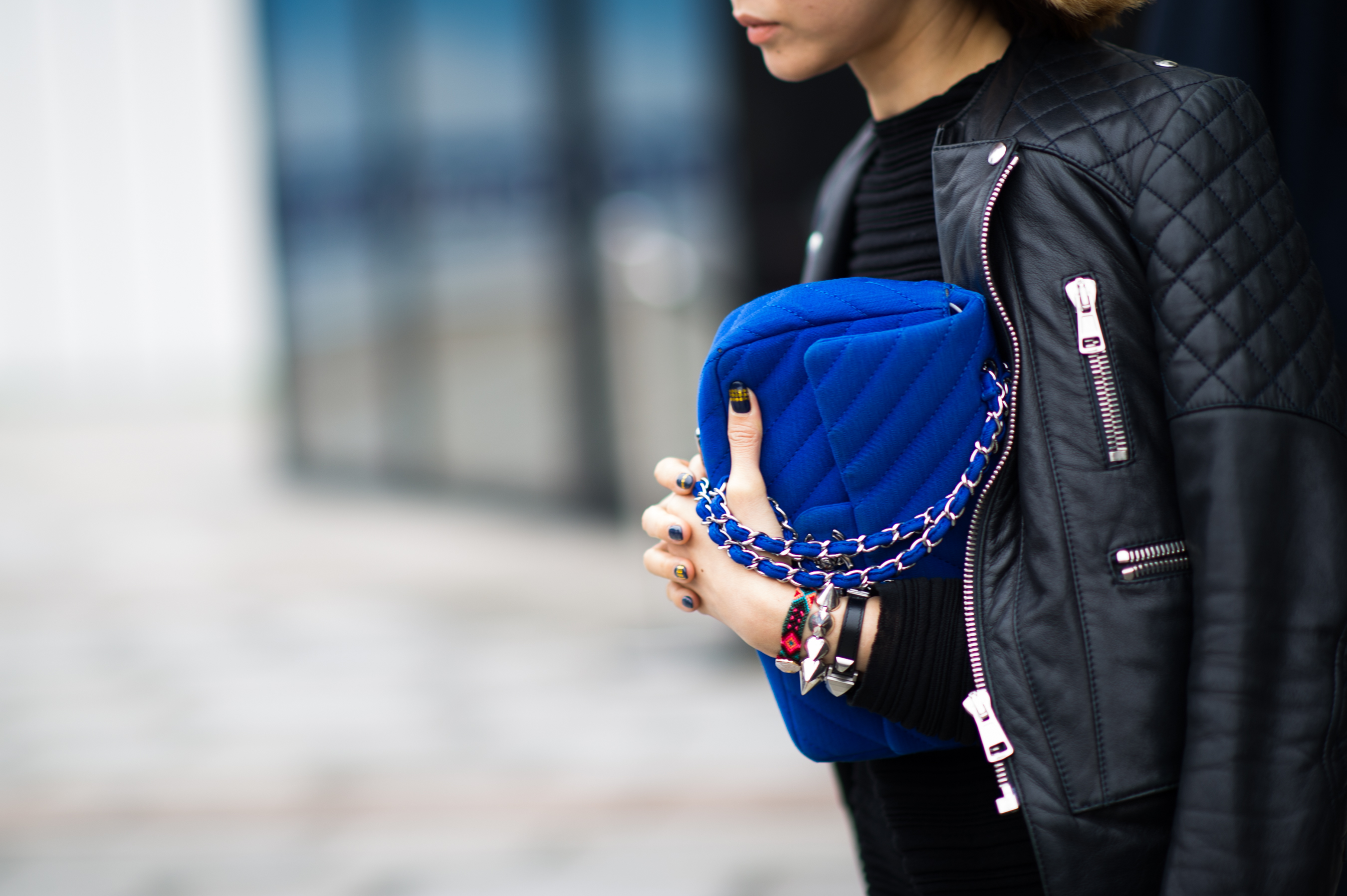 Blue-Chanel-Bag-Leather-Jacket