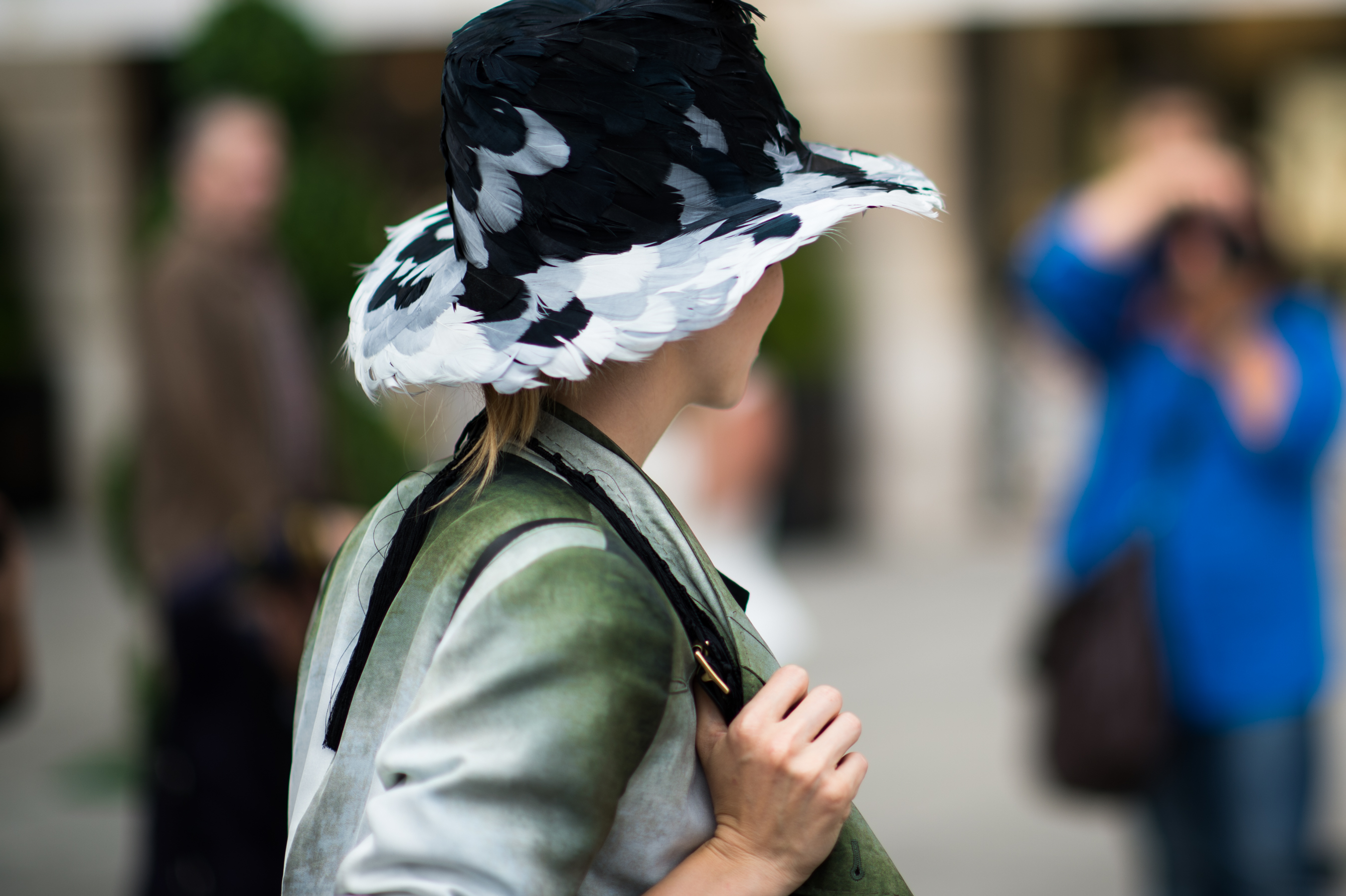 Russian-Model-Socialite-Feather-Hat