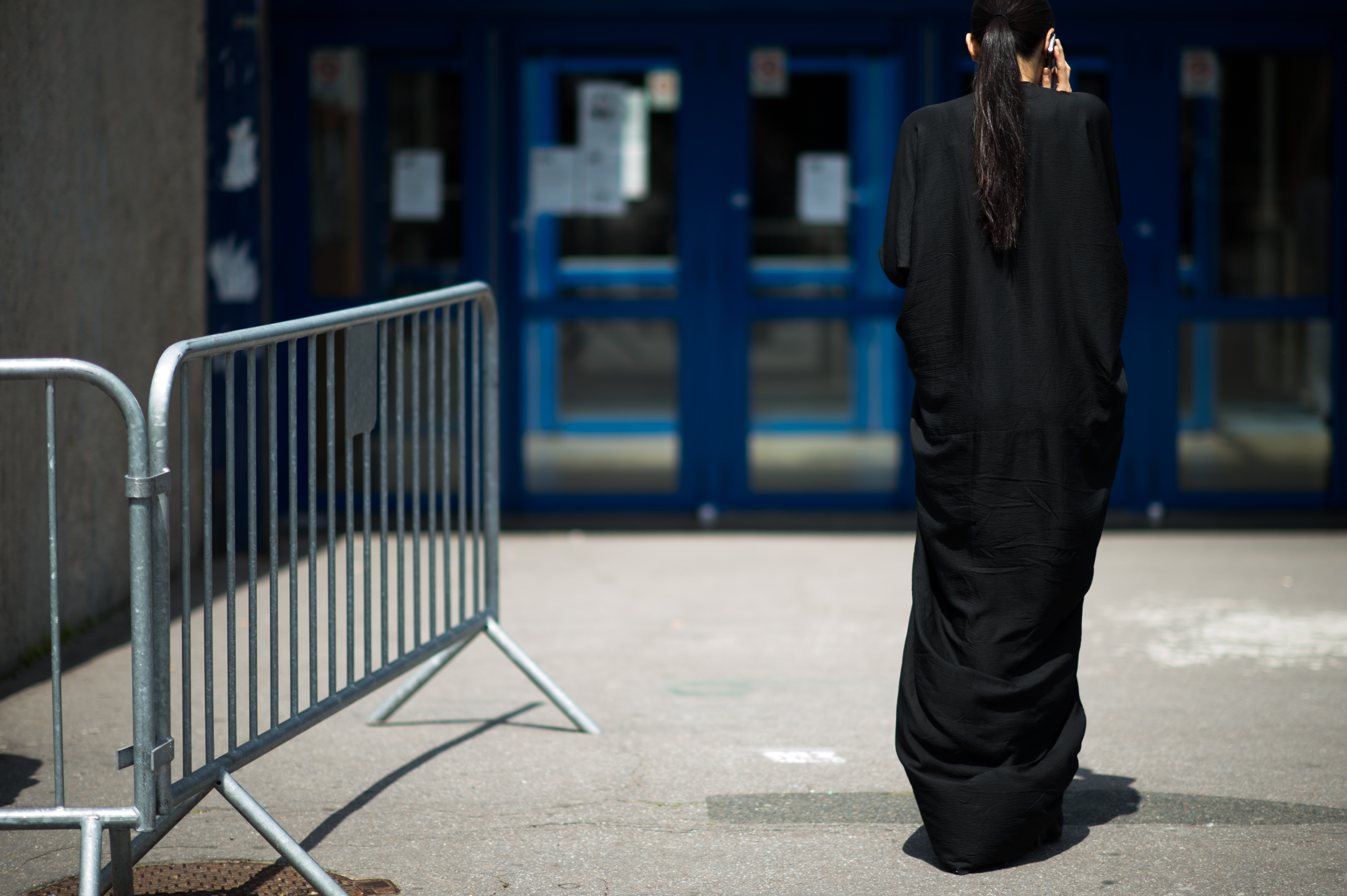 Woman-In-Black-Long-Dress