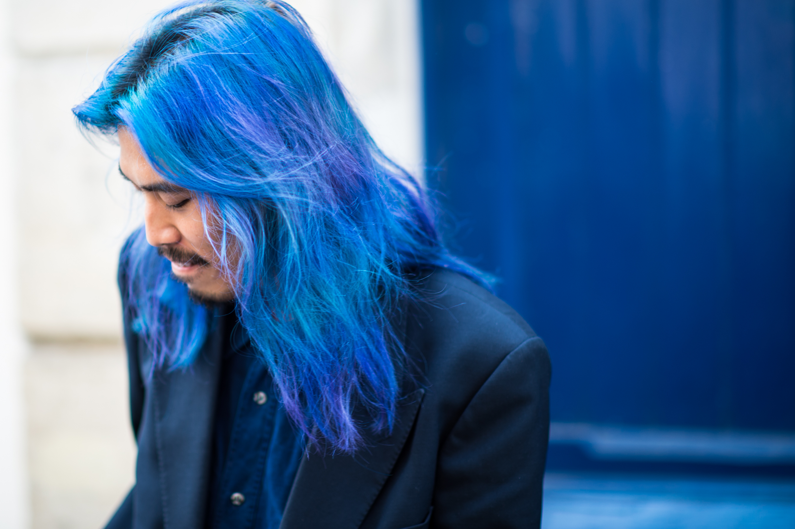 Blue-Dyed-Hair-Outside-Mugler