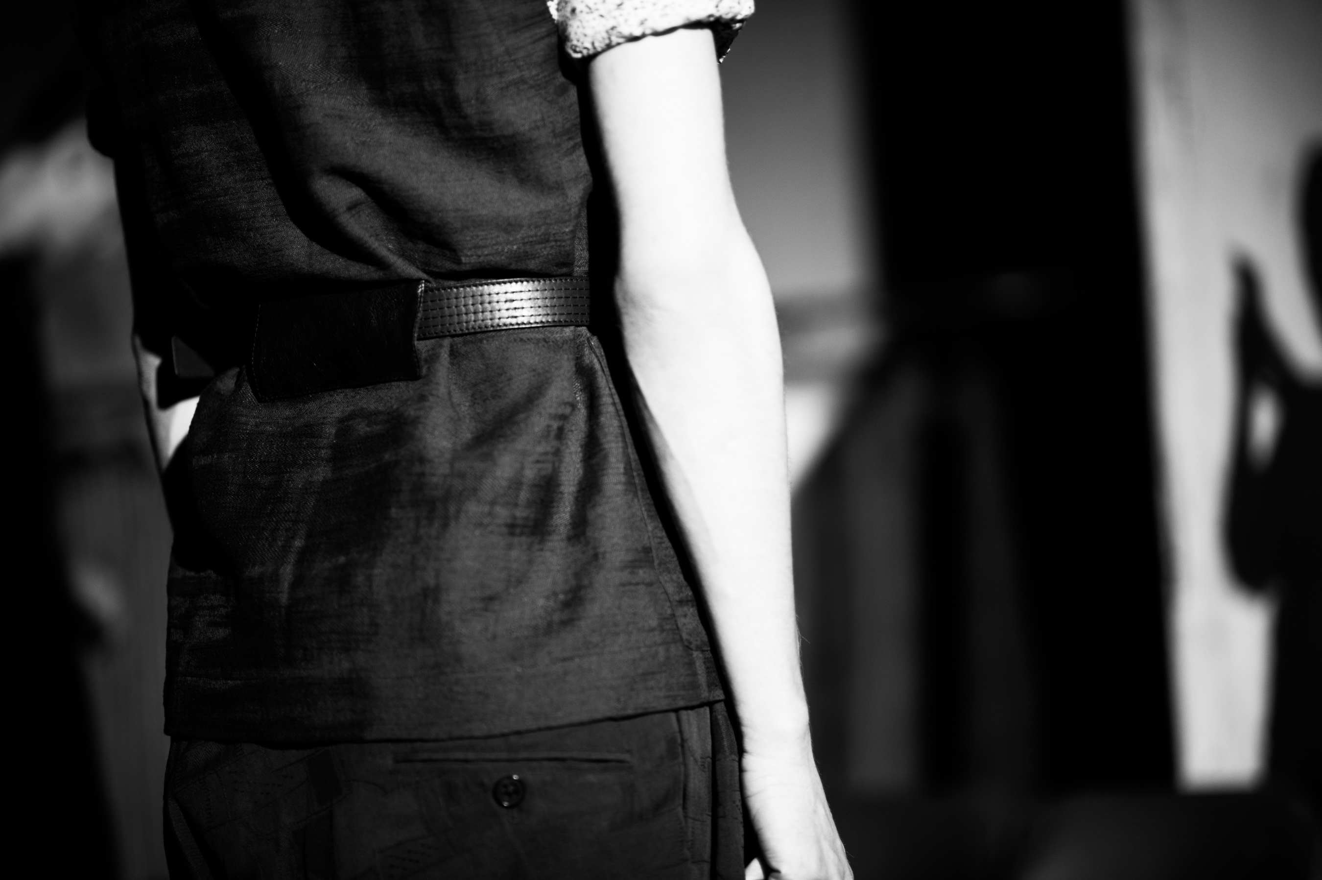 Male-Model-Leather-Belt-Backstage