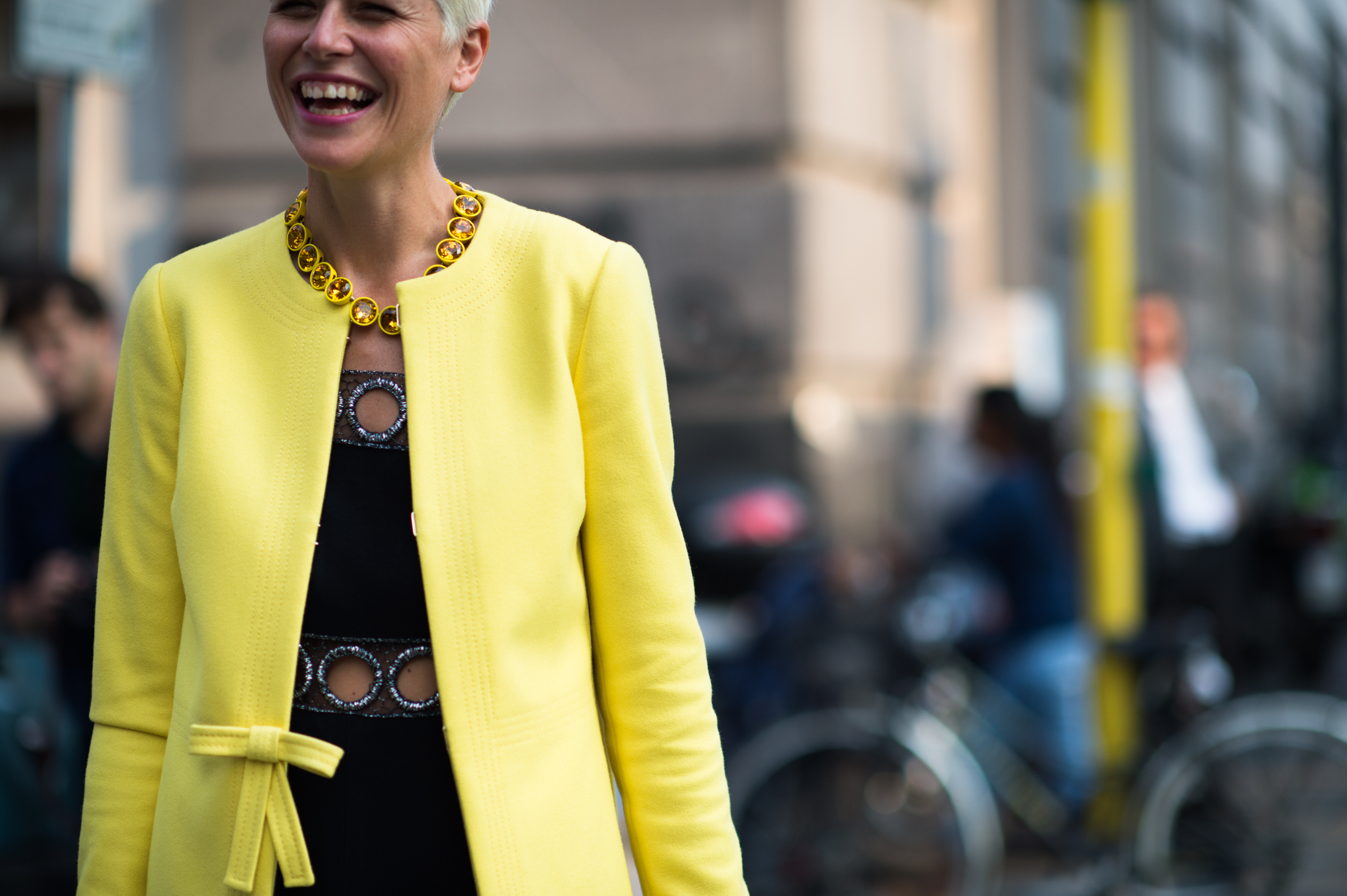 Elisa-Nalin-Yellow-Collarless-Coat