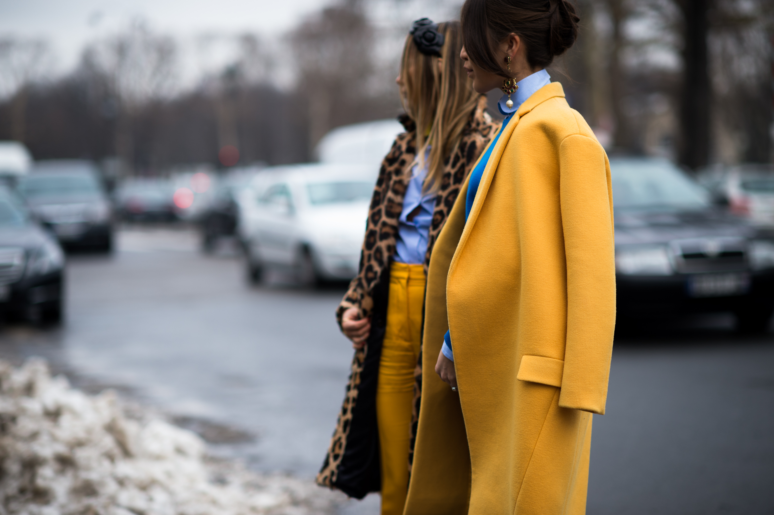 Two-Women-Yellow-Coat-Pants