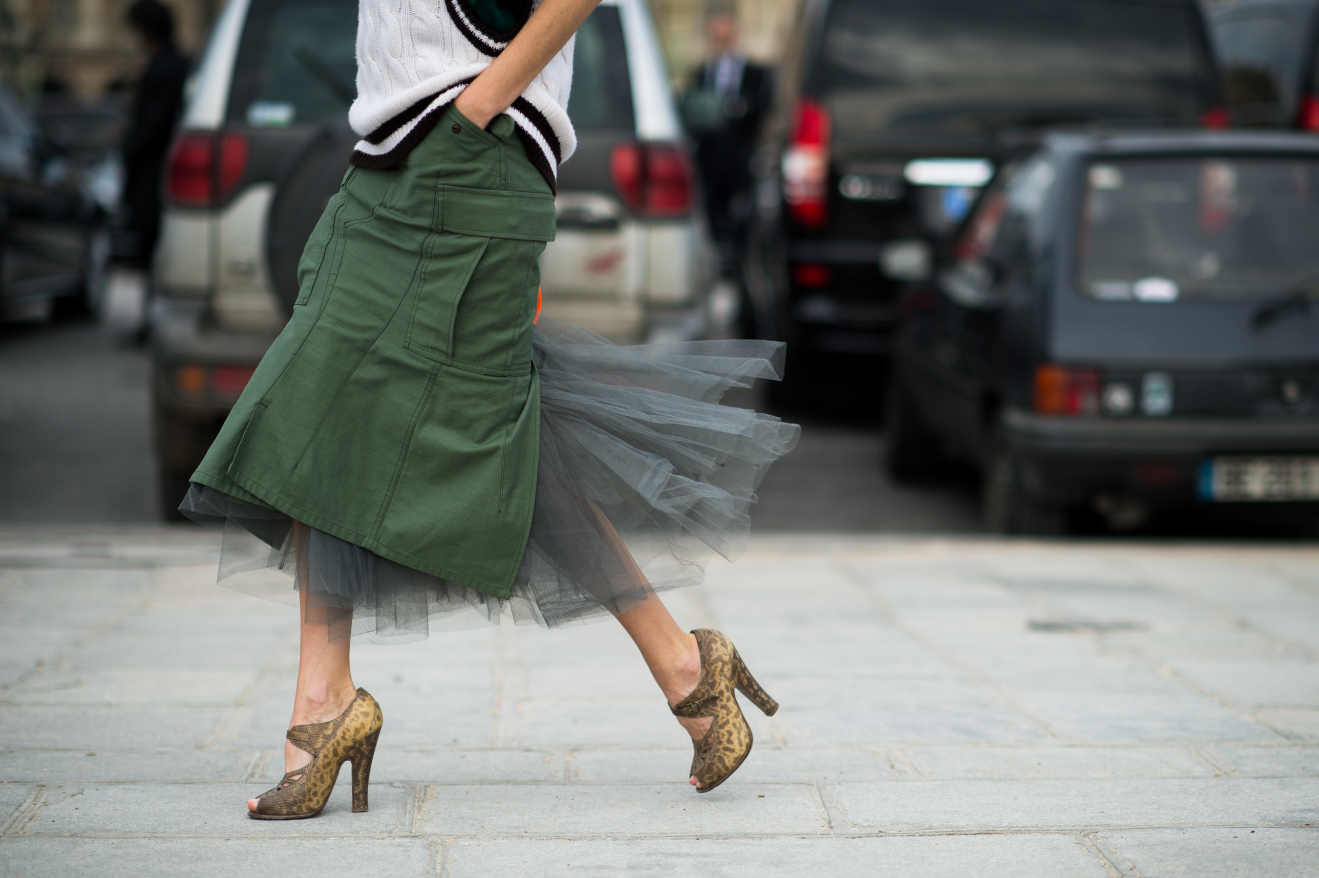 Tuileries-Military-Army-Skirt-Mesh