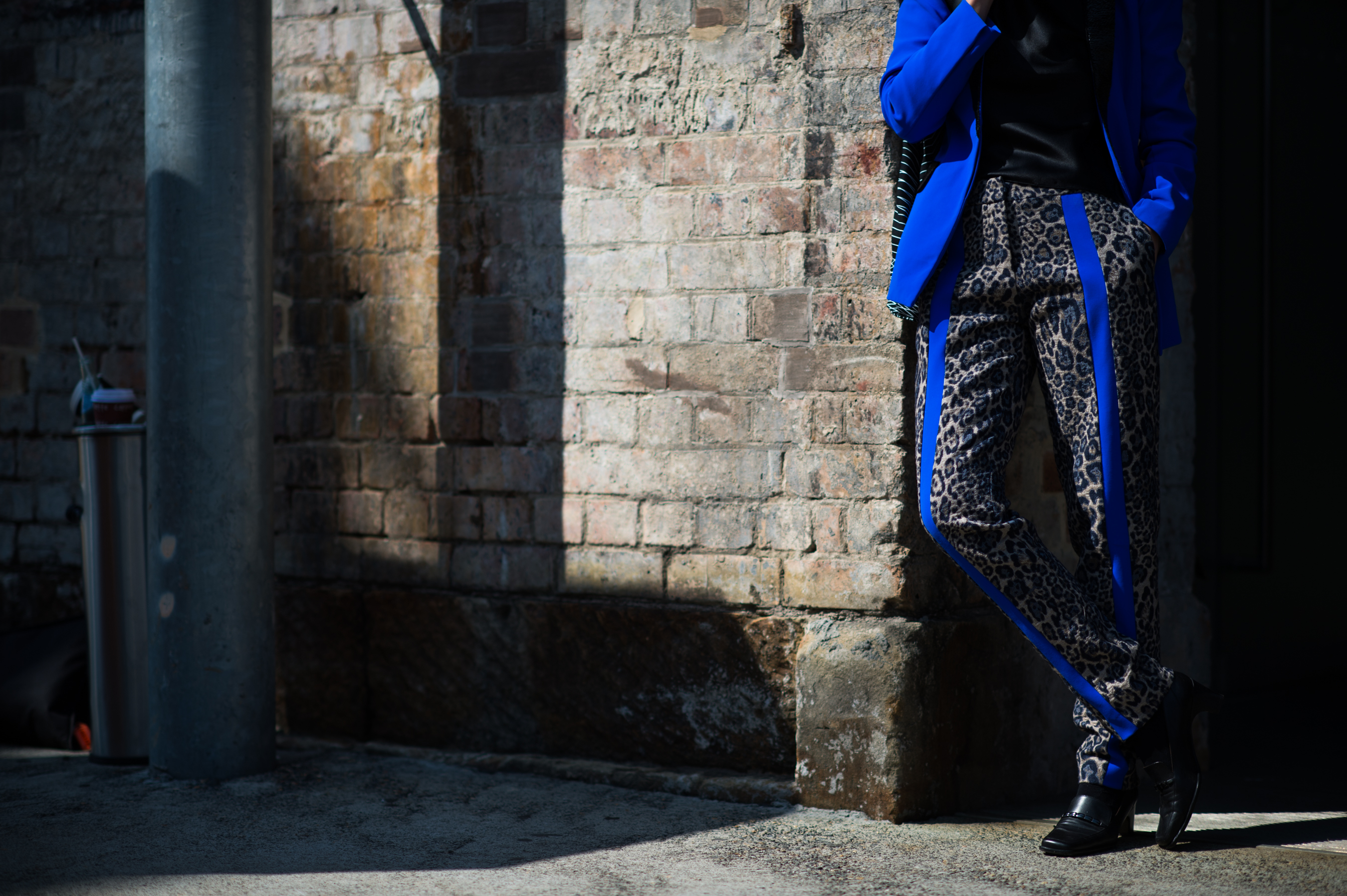 Woman-Blue-Striped-Suit-MBFWA