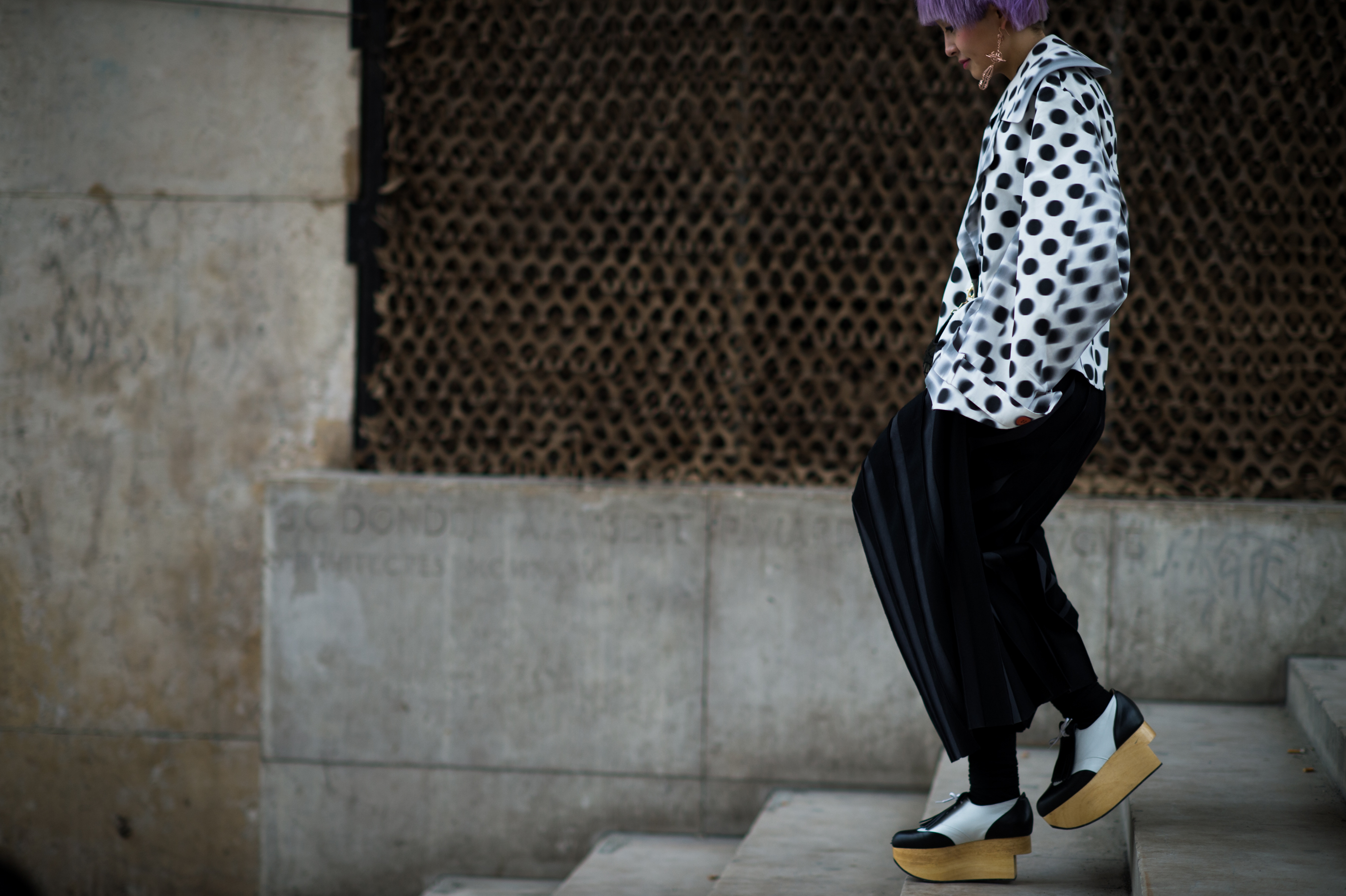 Chinese Blogger with Blue Hair and Dots