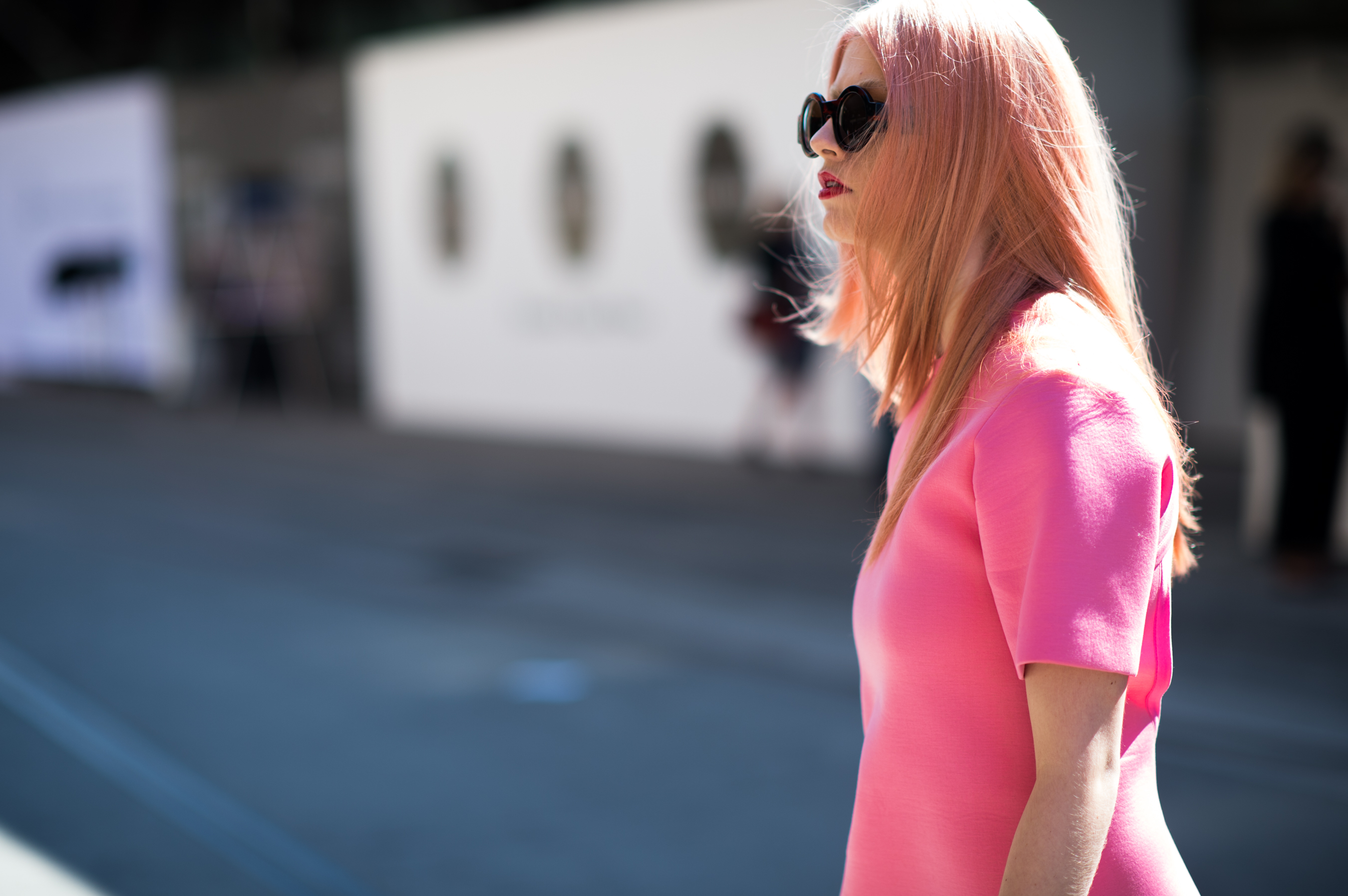 Woman Wearing Pink Top and Hair