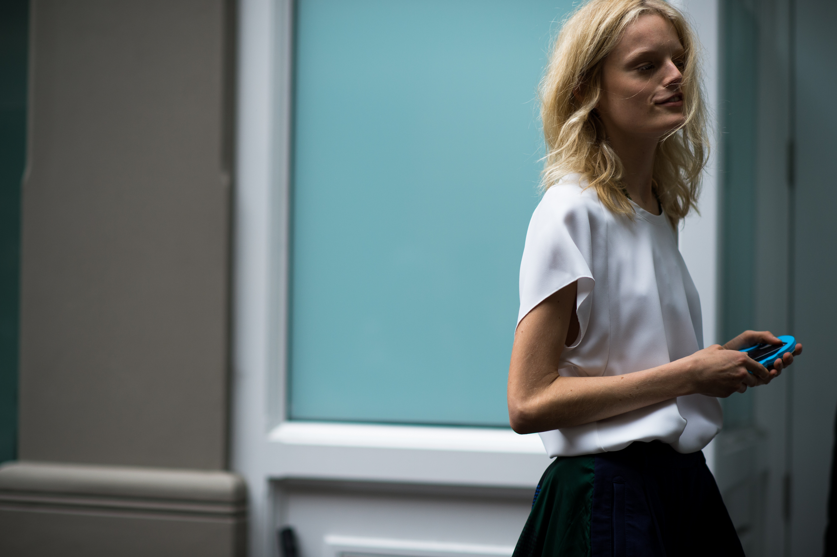 Belgian model outside Ellery show