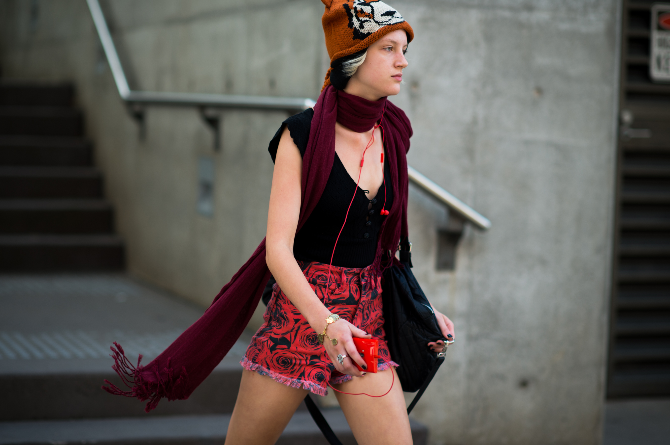 Australian Model at Carriageworks MBFWA Tiger hat