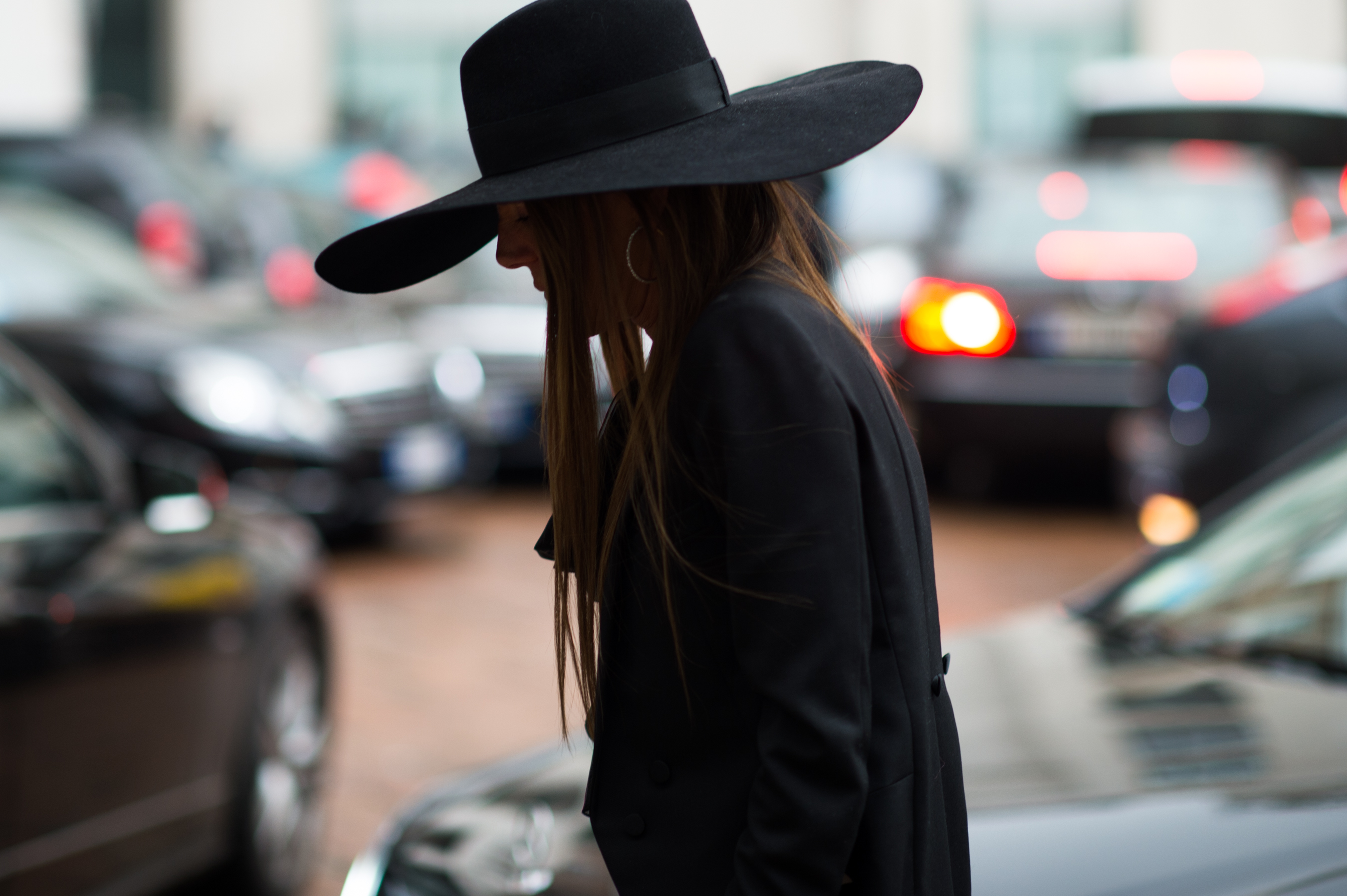 Italian Editor wearing Saint Laurent Hat