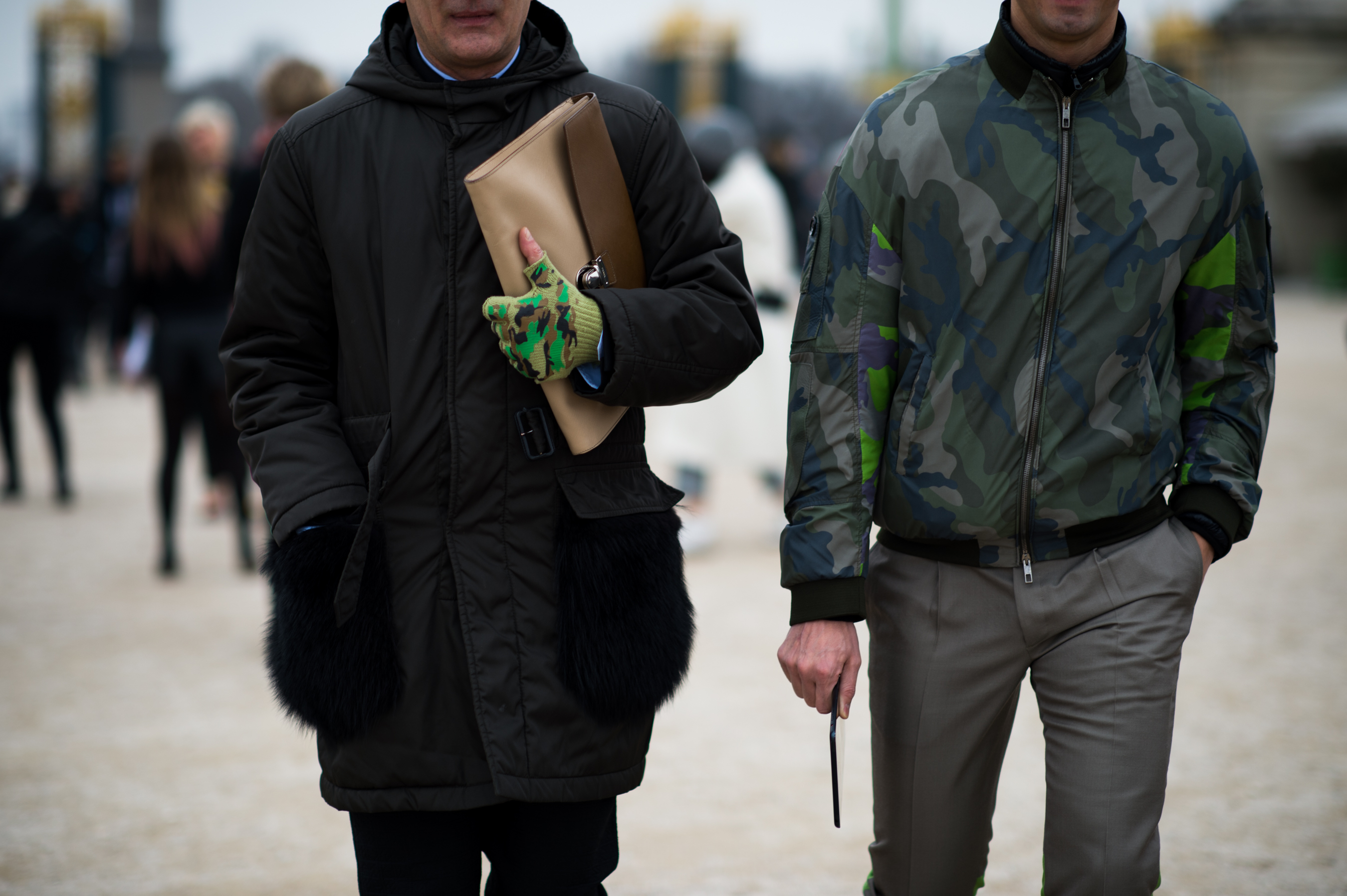Two italian men wearing camoflauge