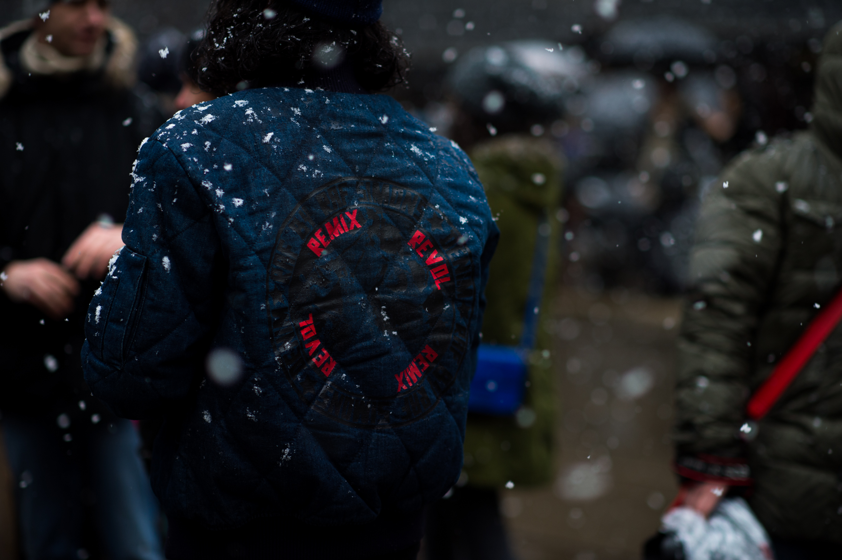 Man wearing Raf Simons bomber jacket