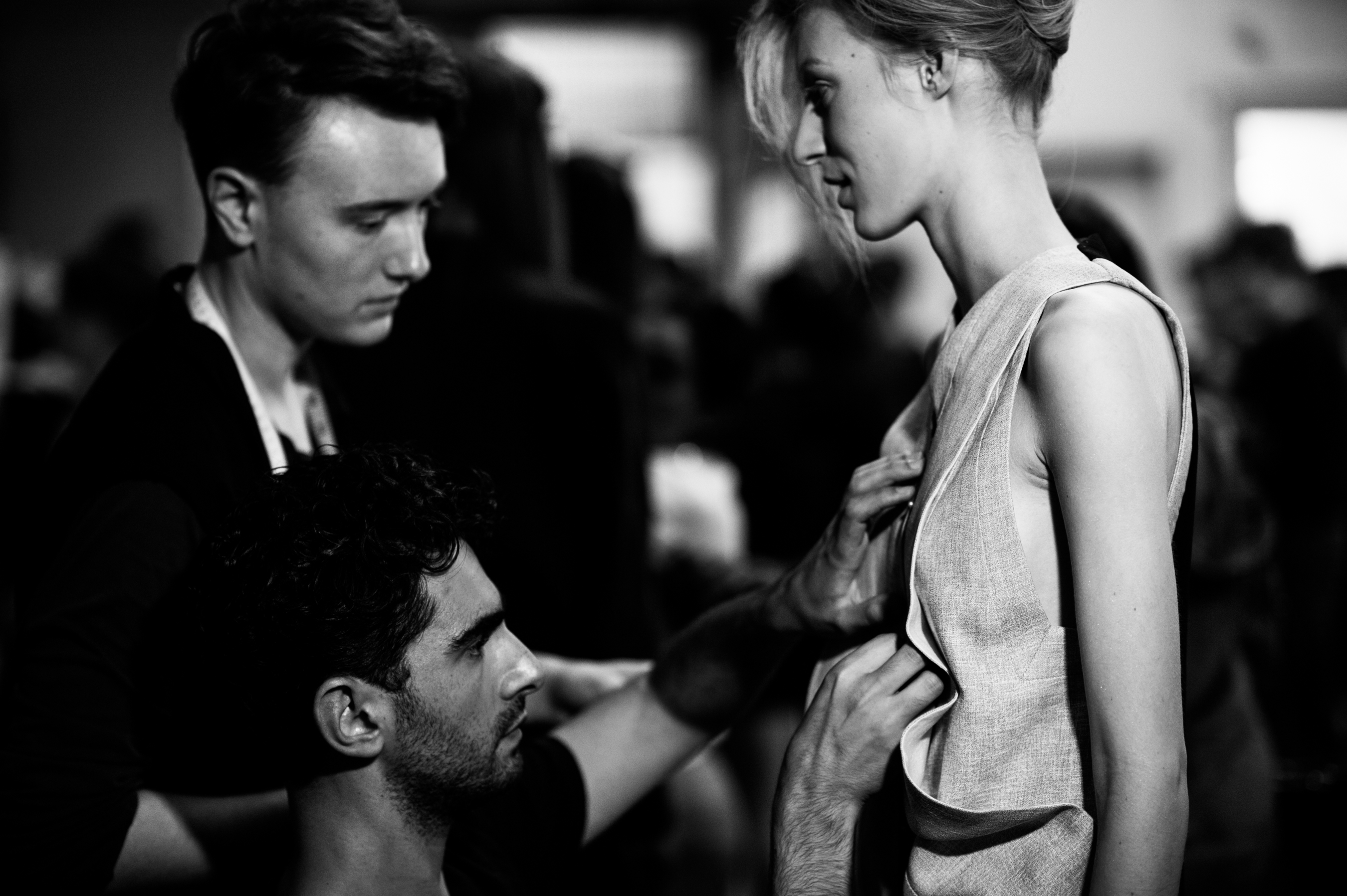 Julia Nobis Australian model dressing