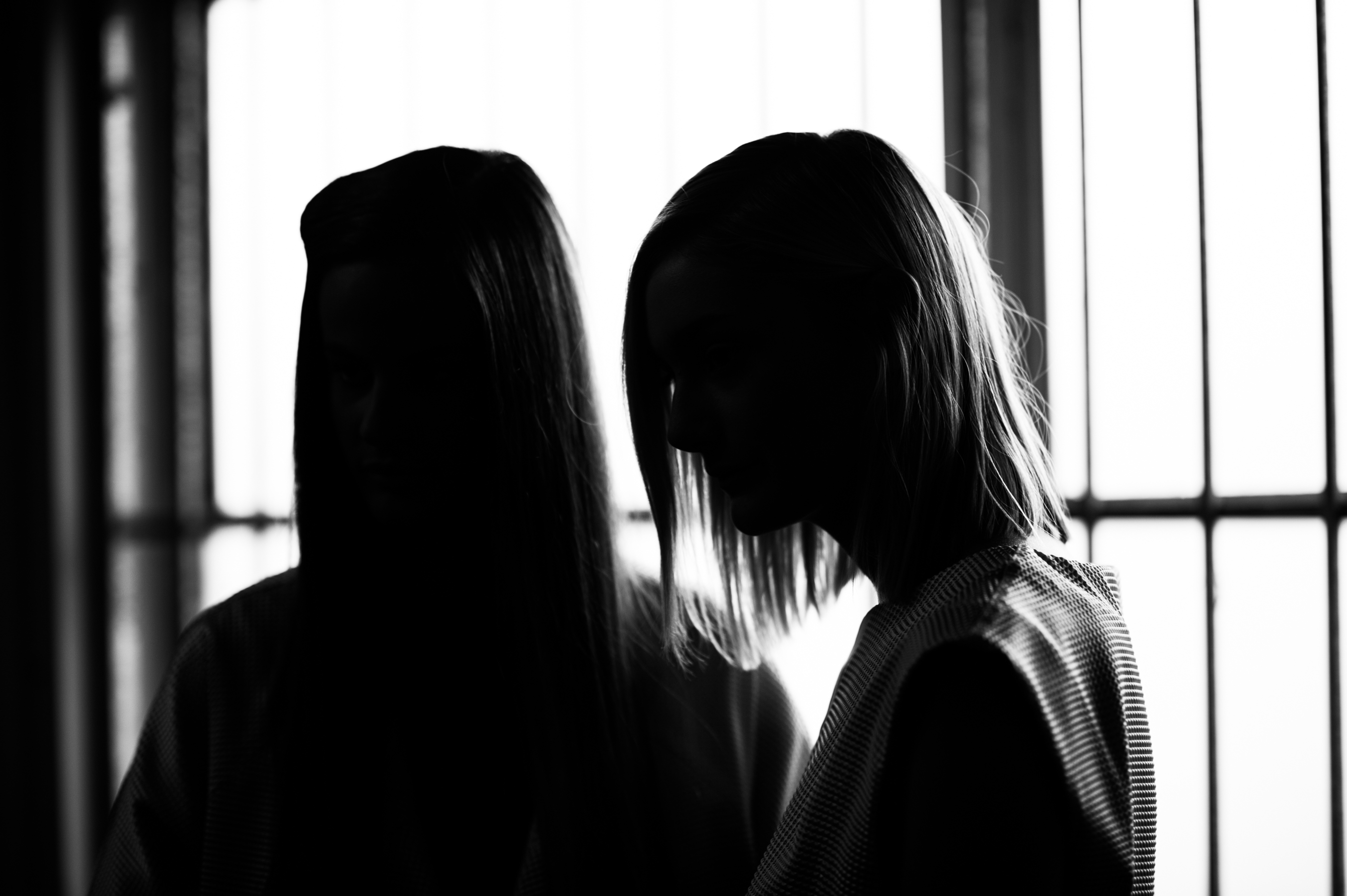 Two models before fashion show