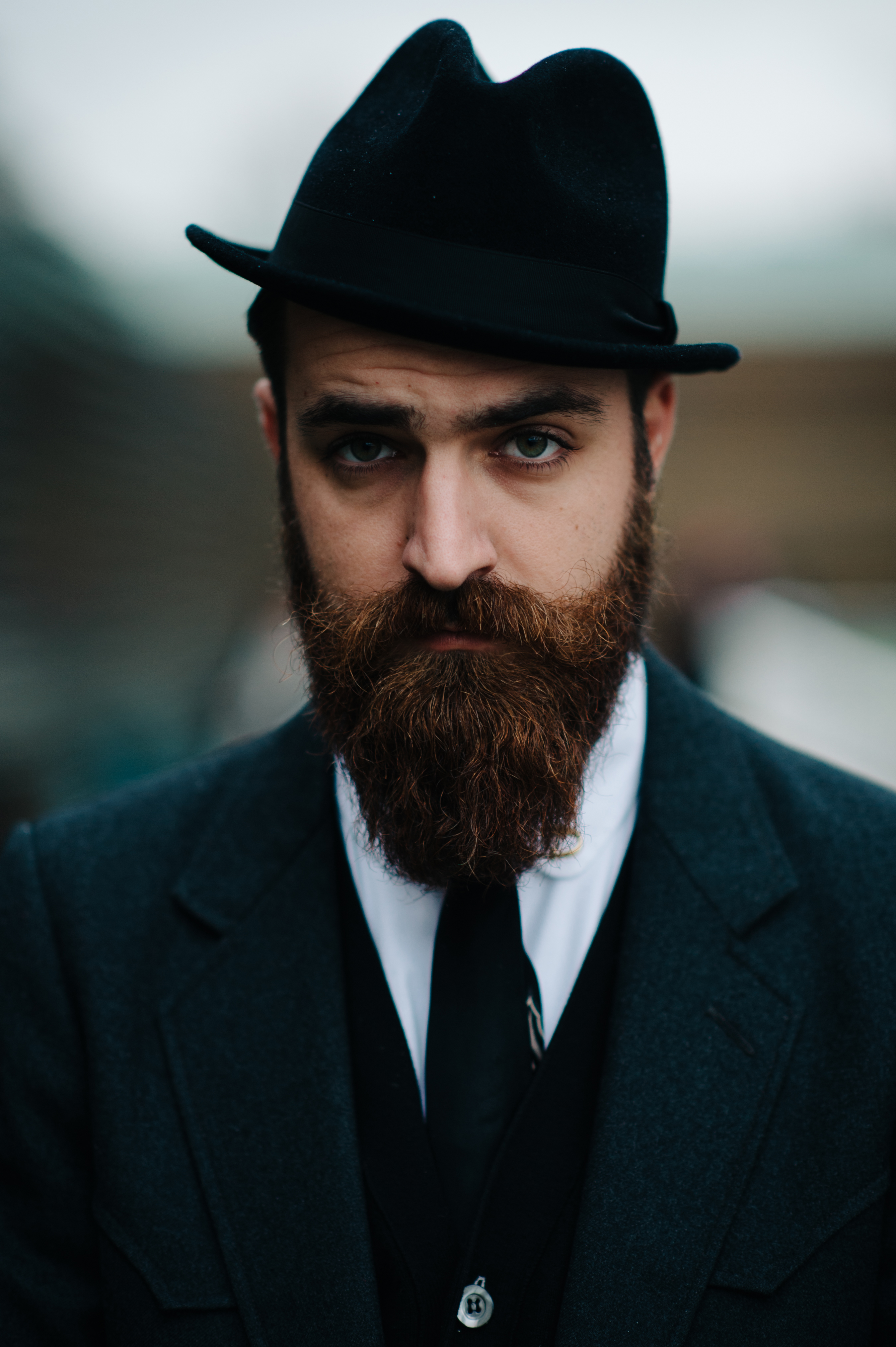 Italian man amazing beard hat