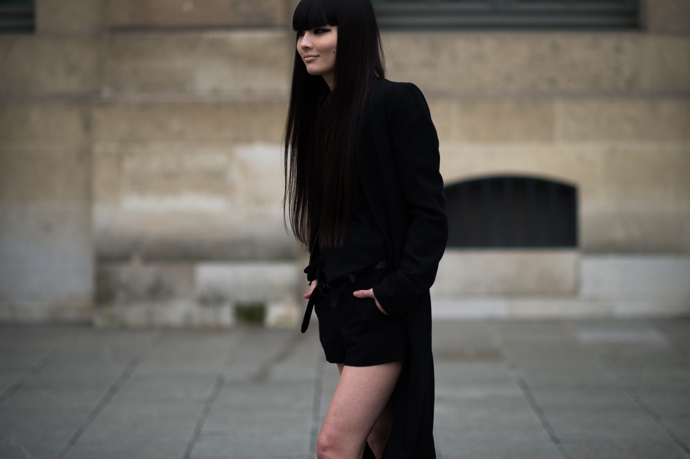 Japanese girl wearing Ann Demeulemeester