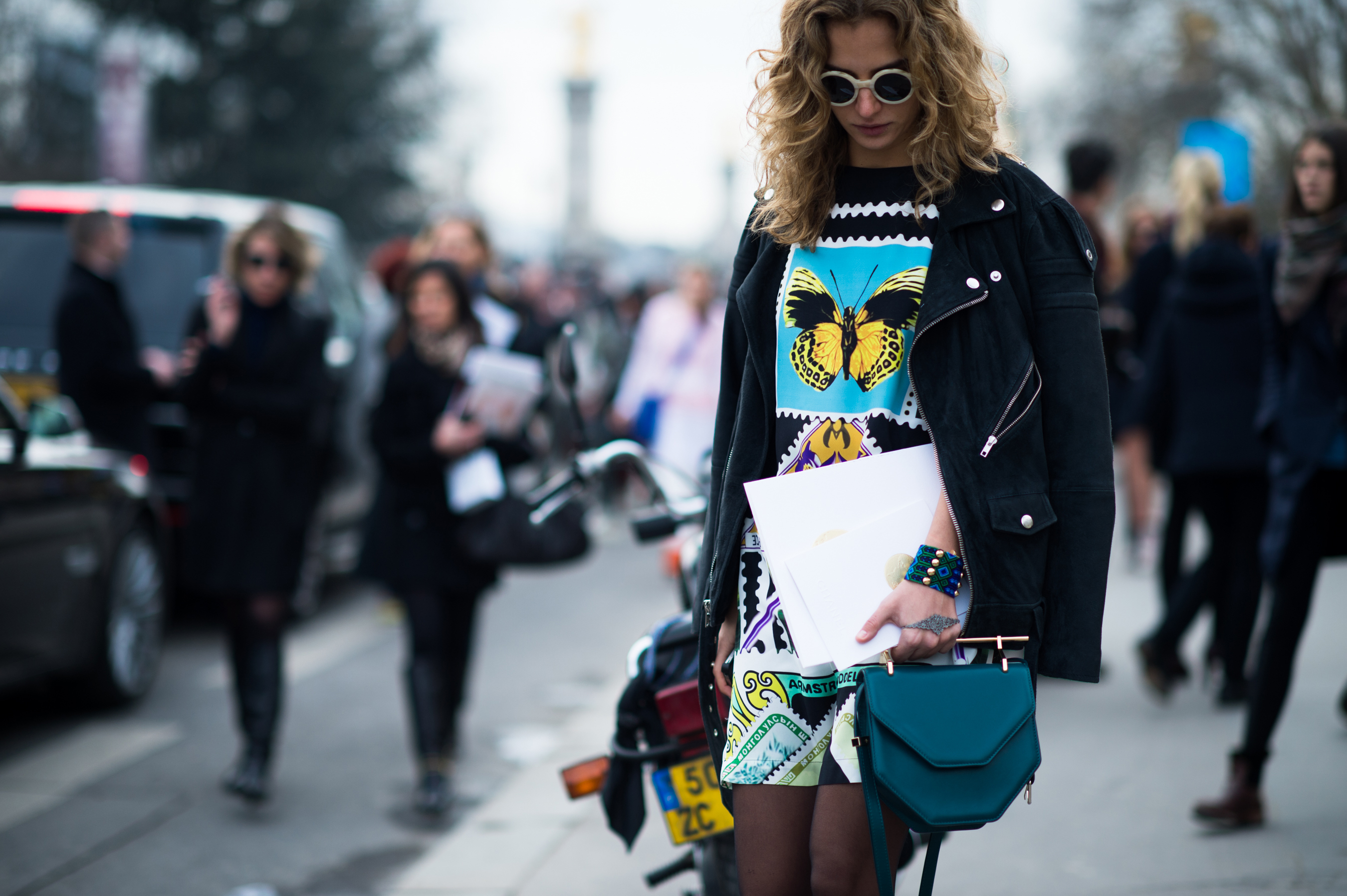 Serbian blogger girl Mary Katrantzou dress