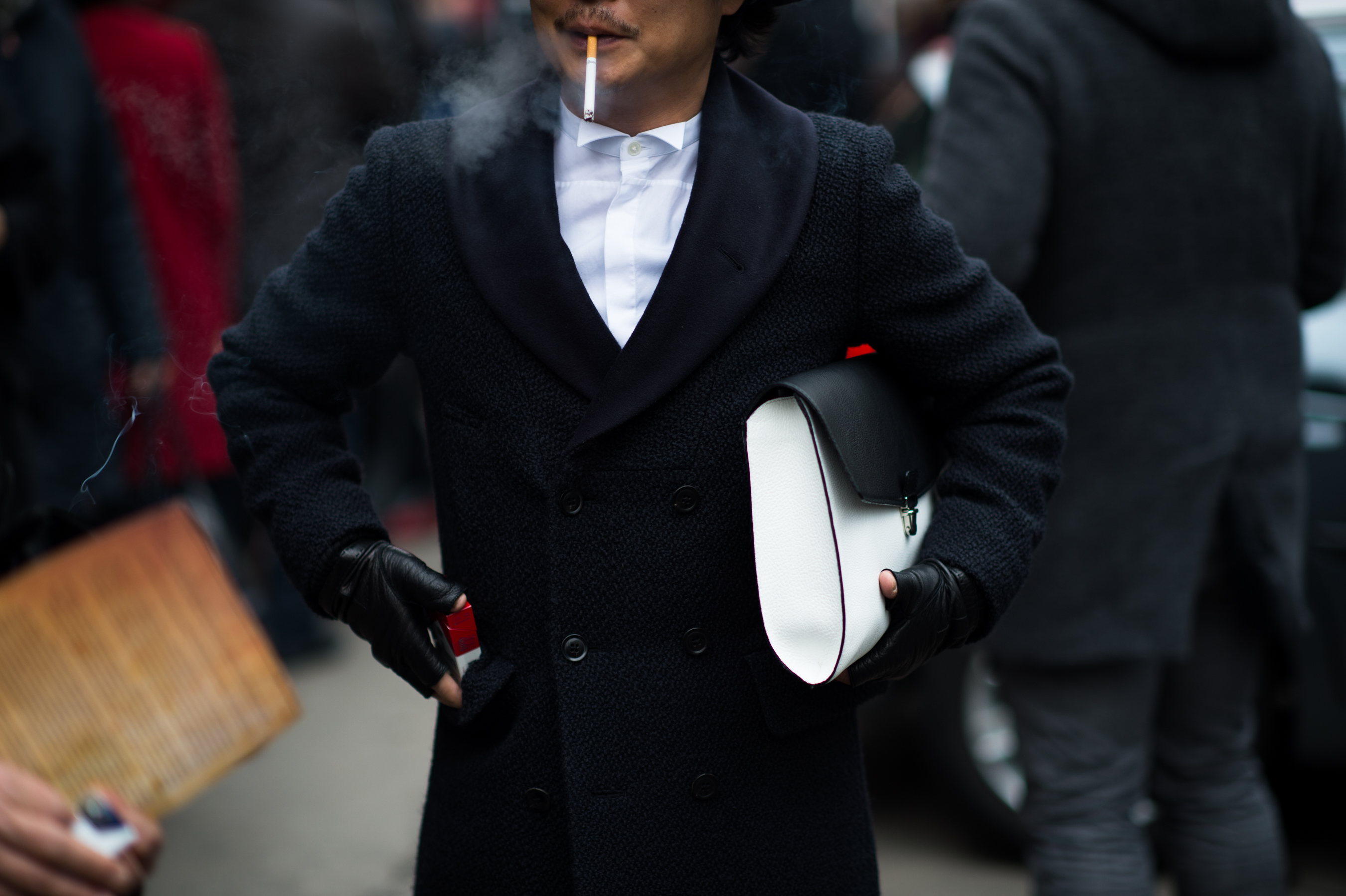 Japanese man smoking cigarette MFW