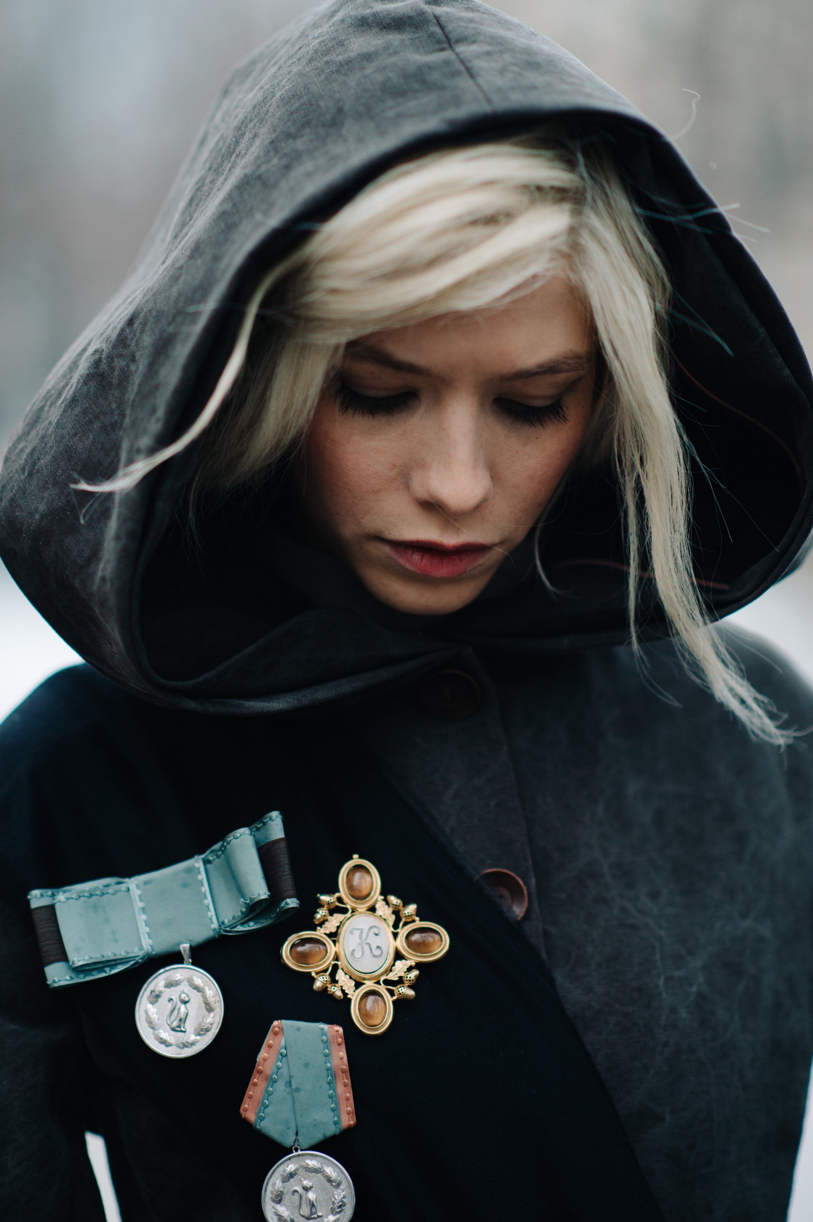 Portrait of Russian model fashion week