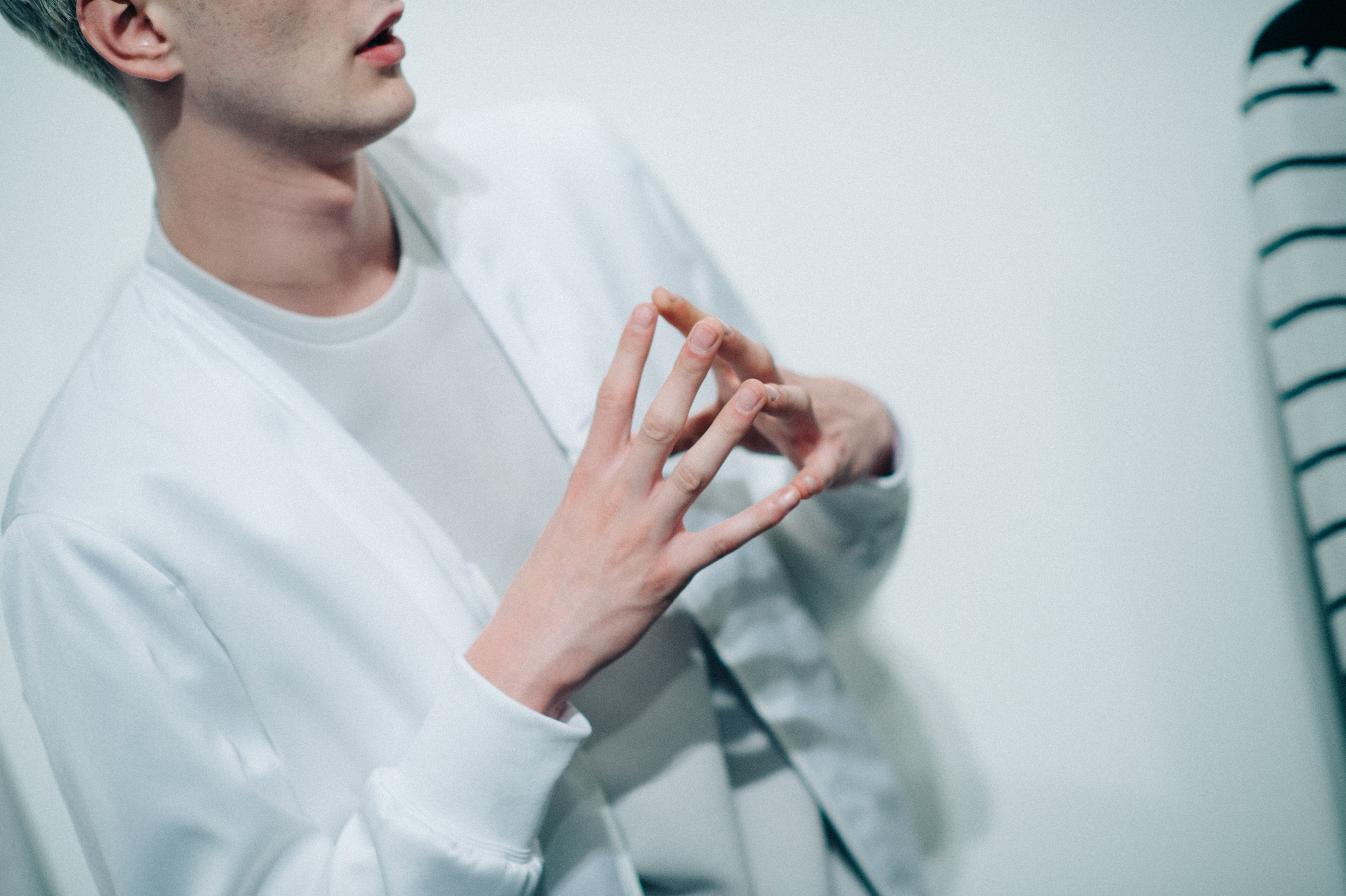 Male model Benjamin Jarvis hands