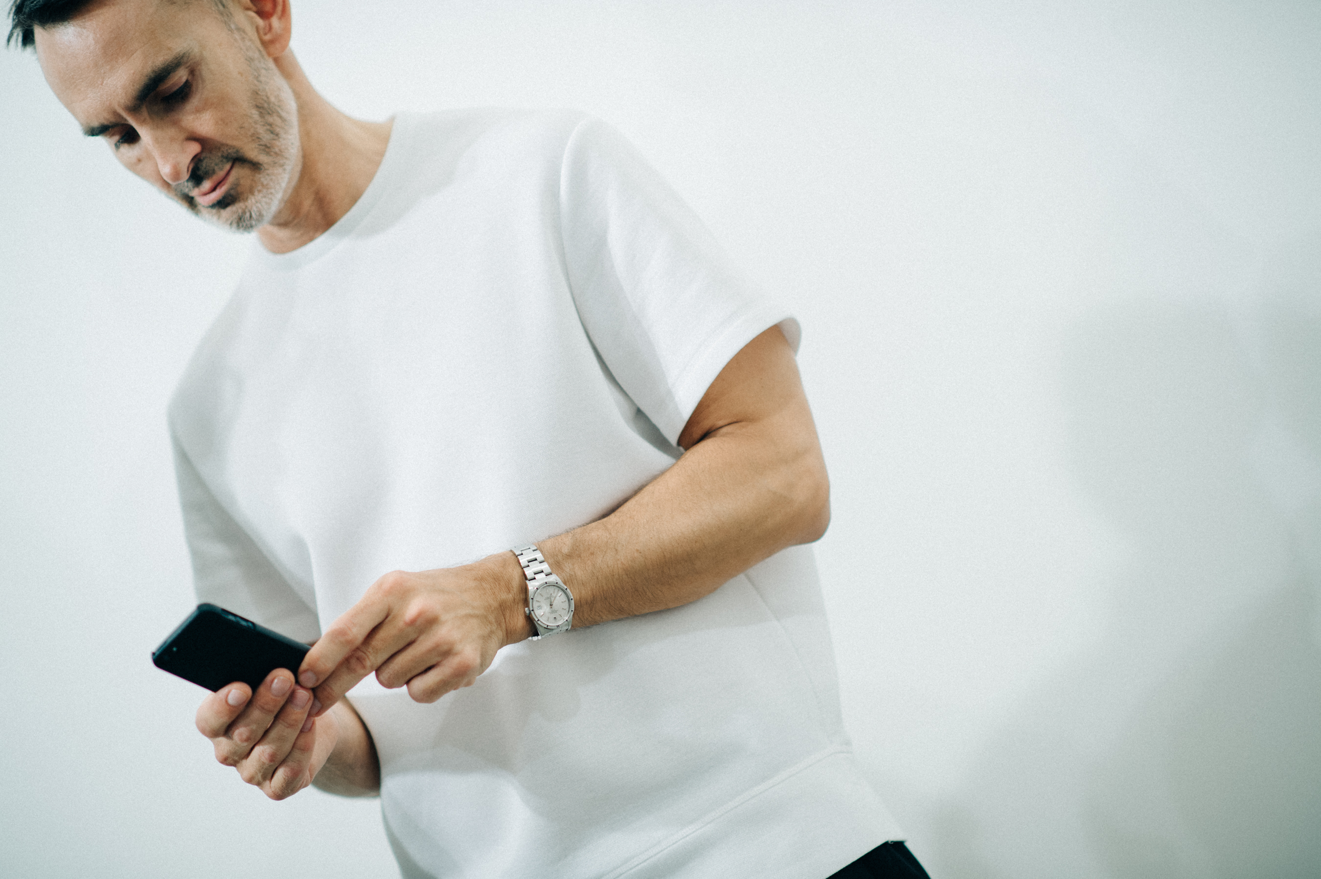 The designer on his iPhone fashion show