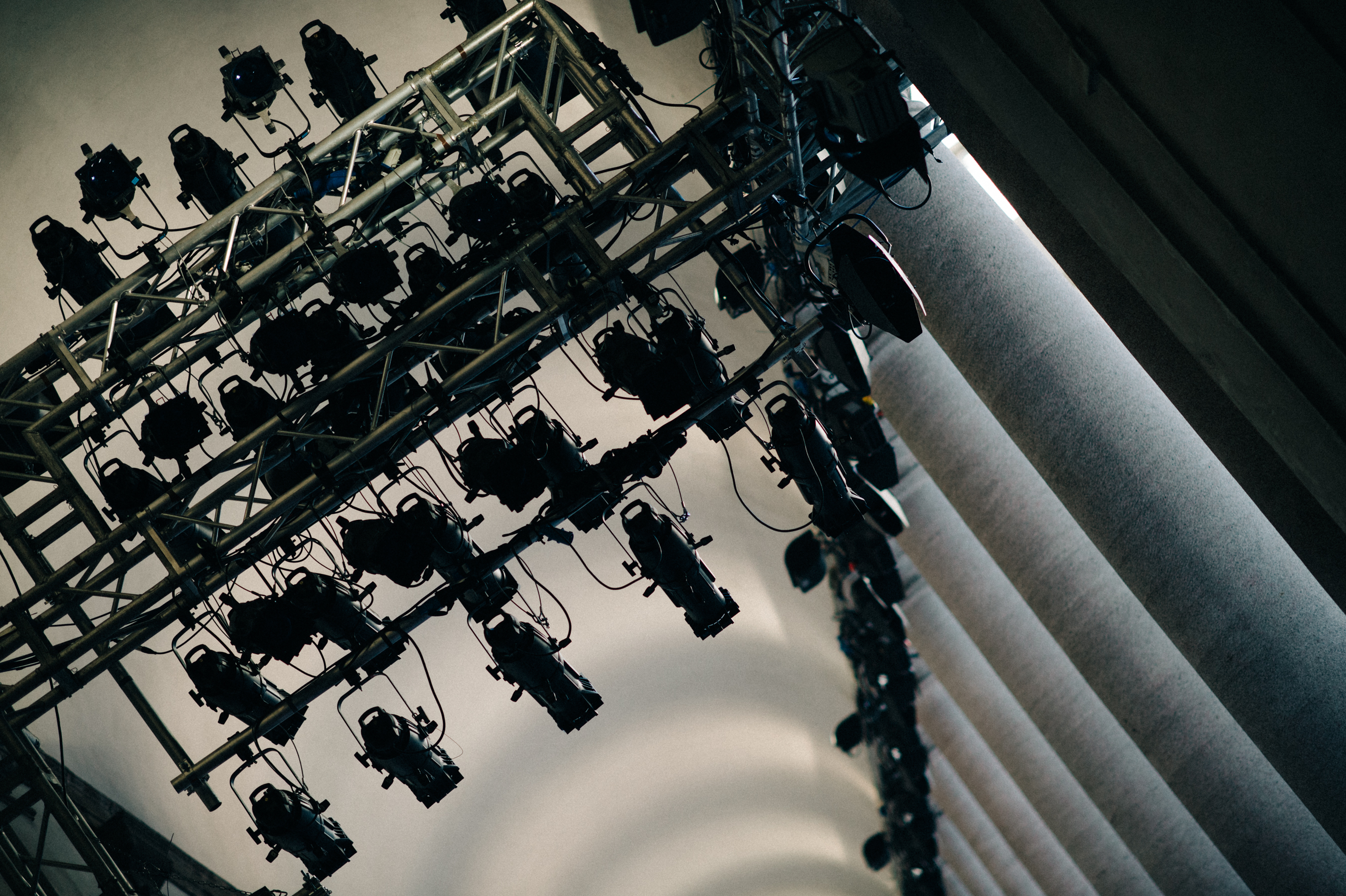 Lighting rig runway fashion show