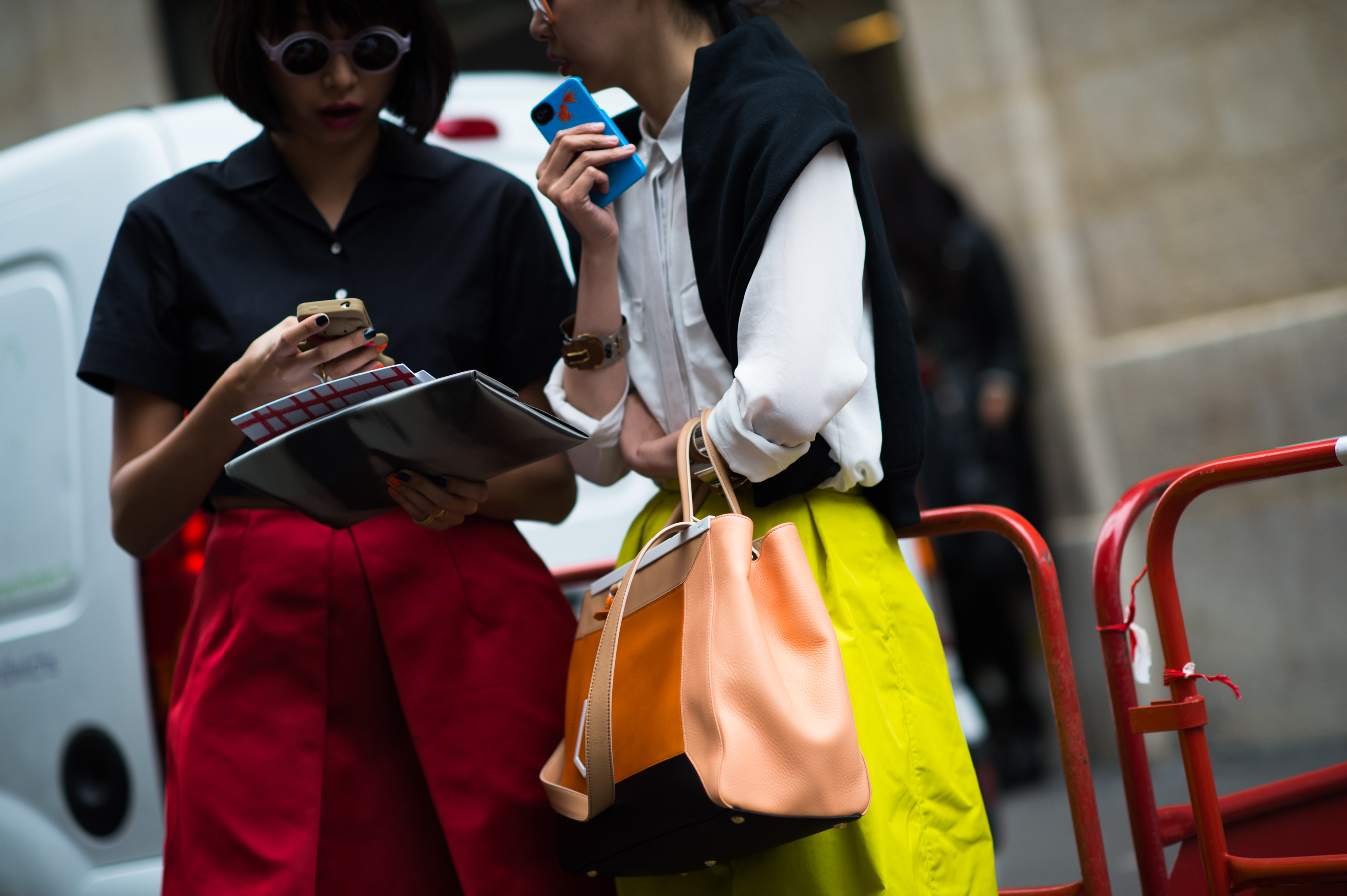 Two ElleMen China editors PFW