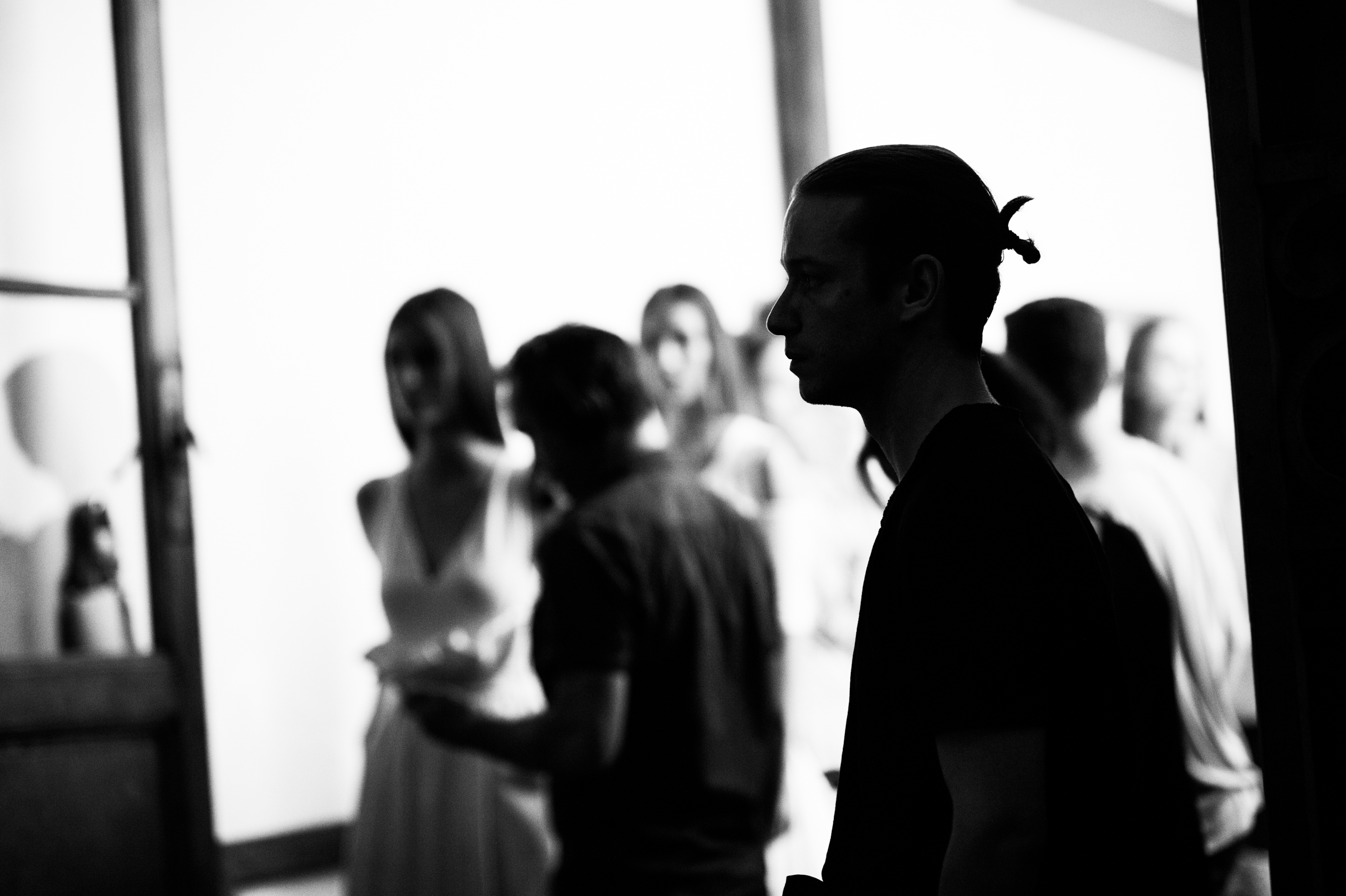 Designer's hair at Pitti Uomo show