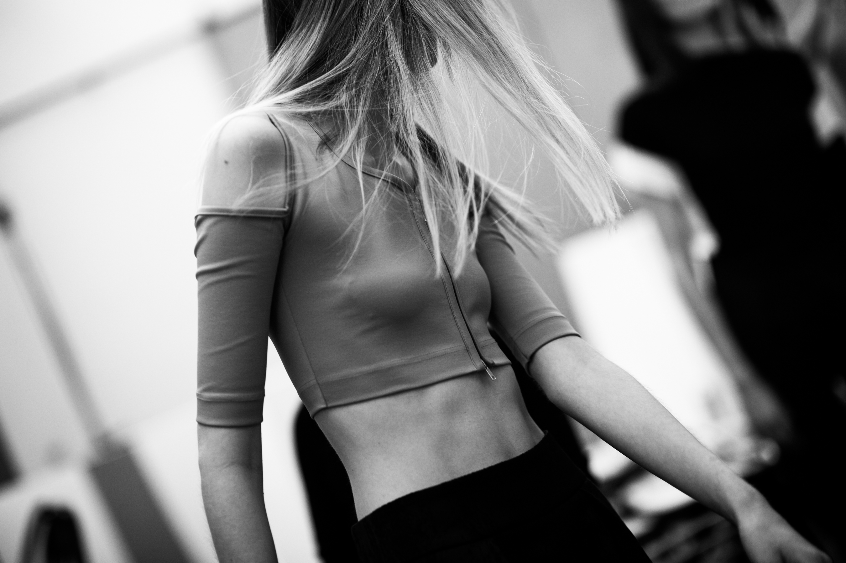 Swedish model Marie Korneliusson cropped top