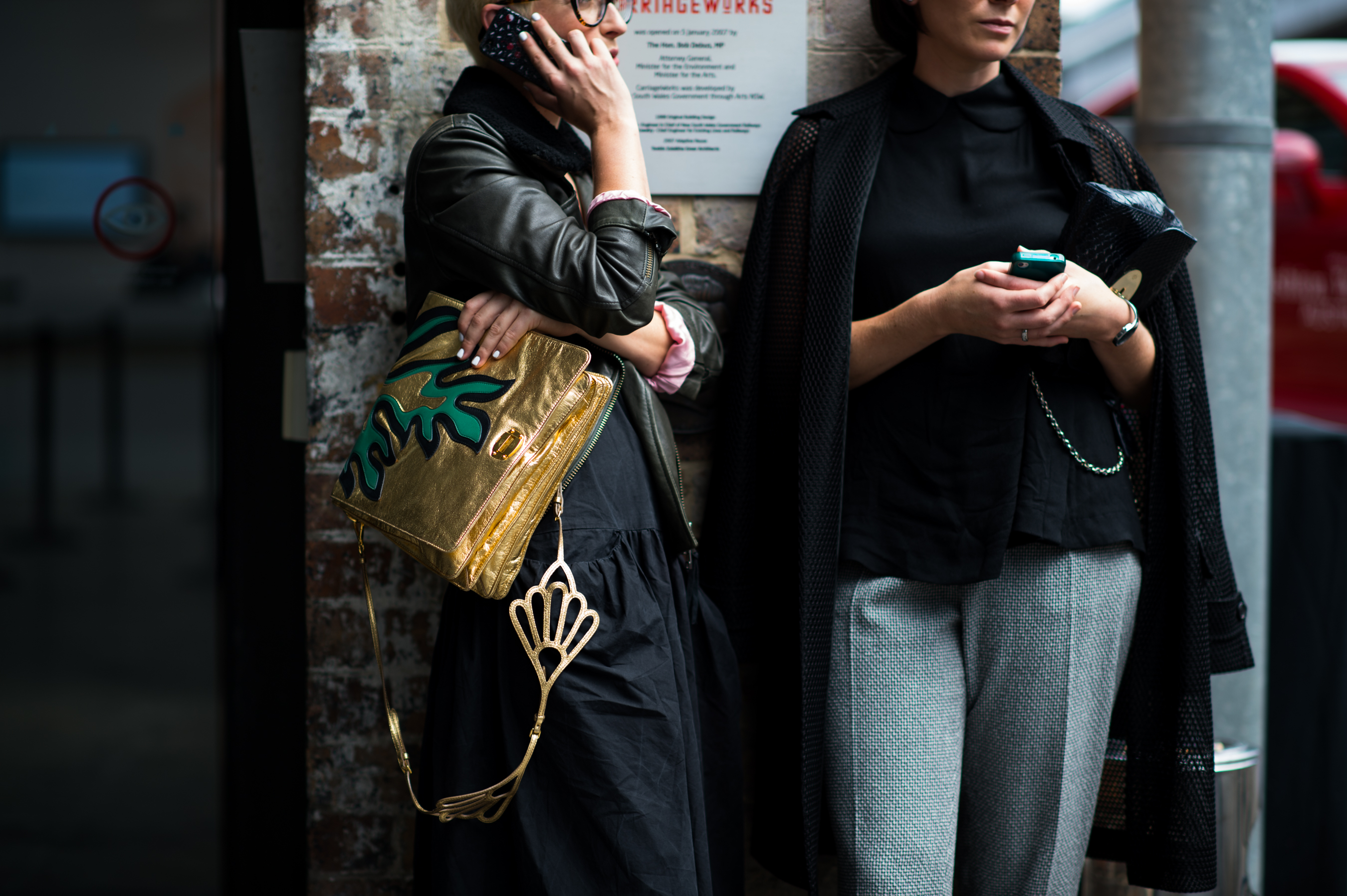 Two women at fashion week Australia