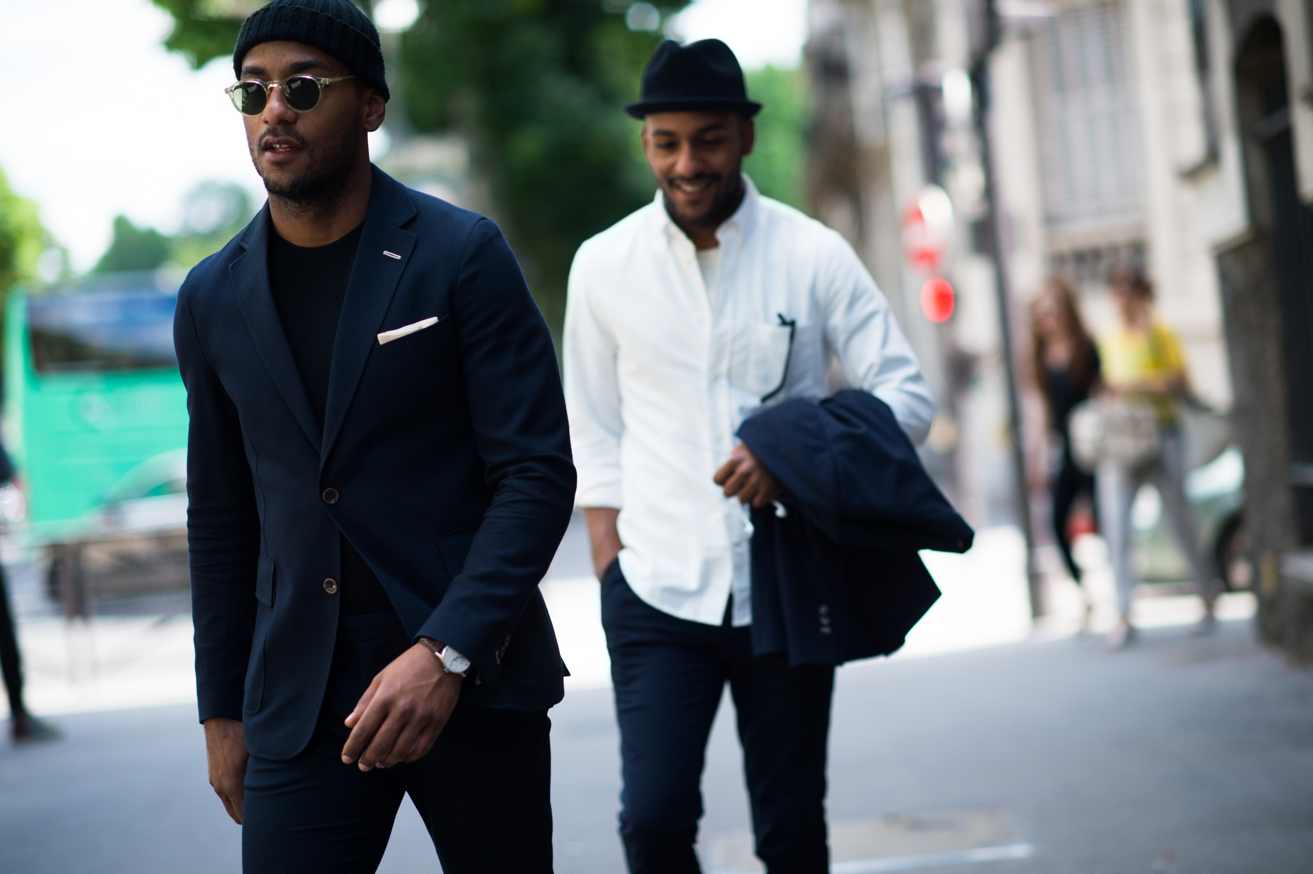 Two black men menswear fashion week