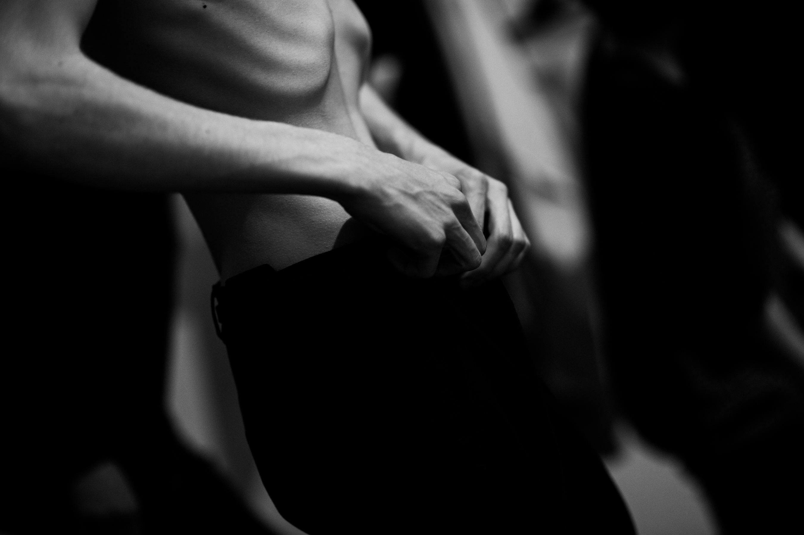 Male model thin ribs shirtless