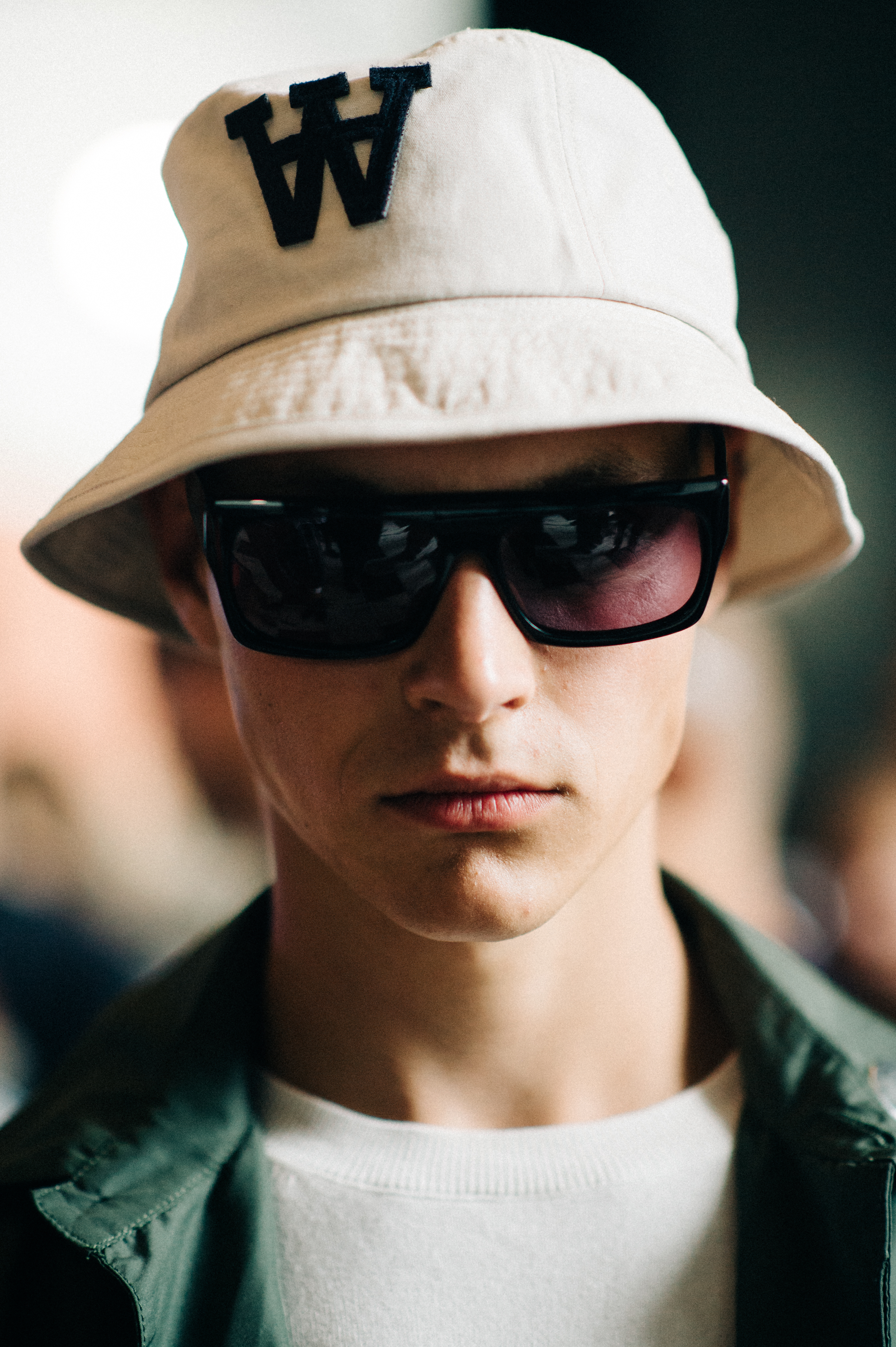 Male model portrait with bucket hat