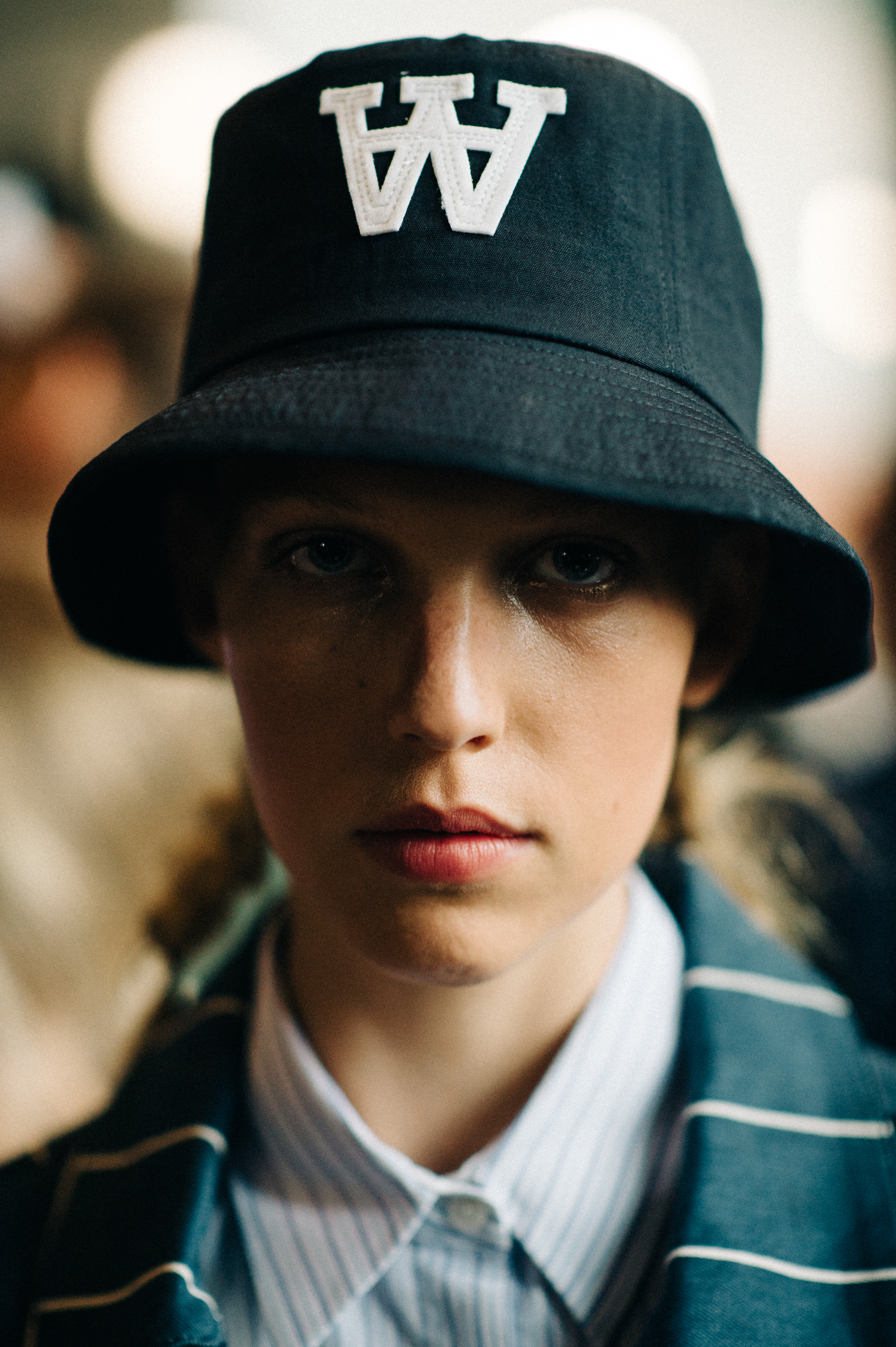 Danish model portrait wearing hat