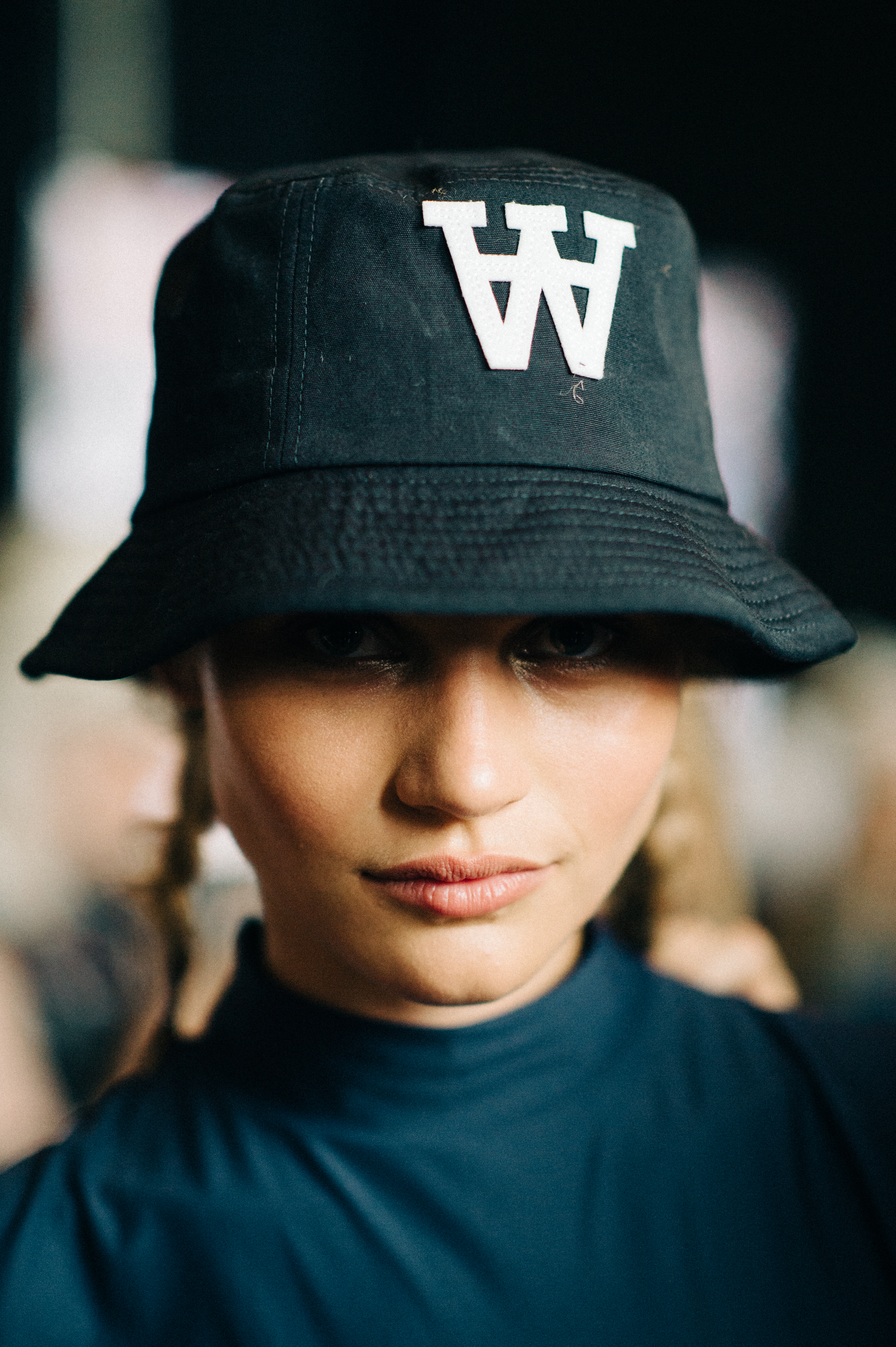 Danish model portrait bucket hat