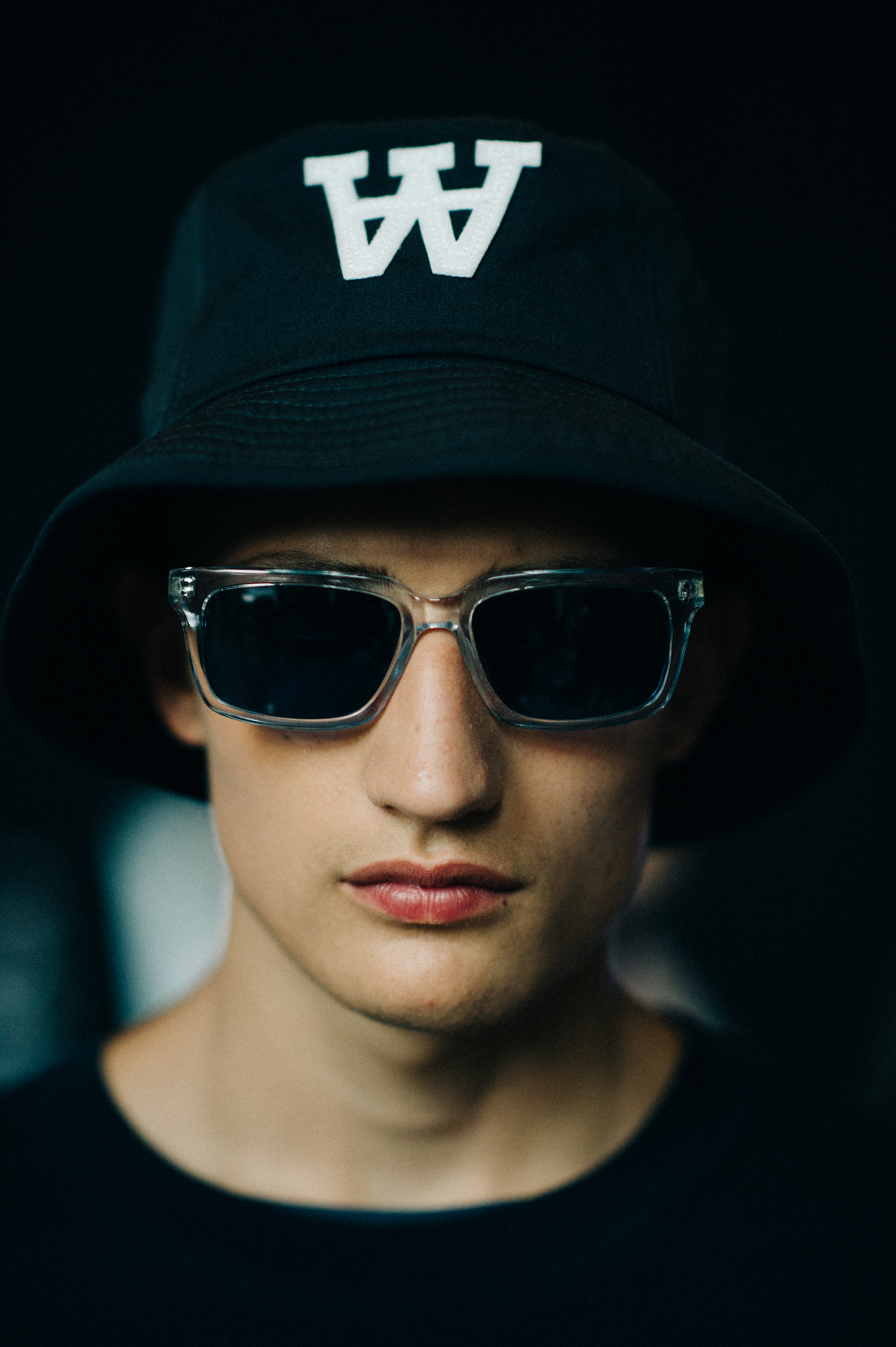 Male model portrait wearing hat