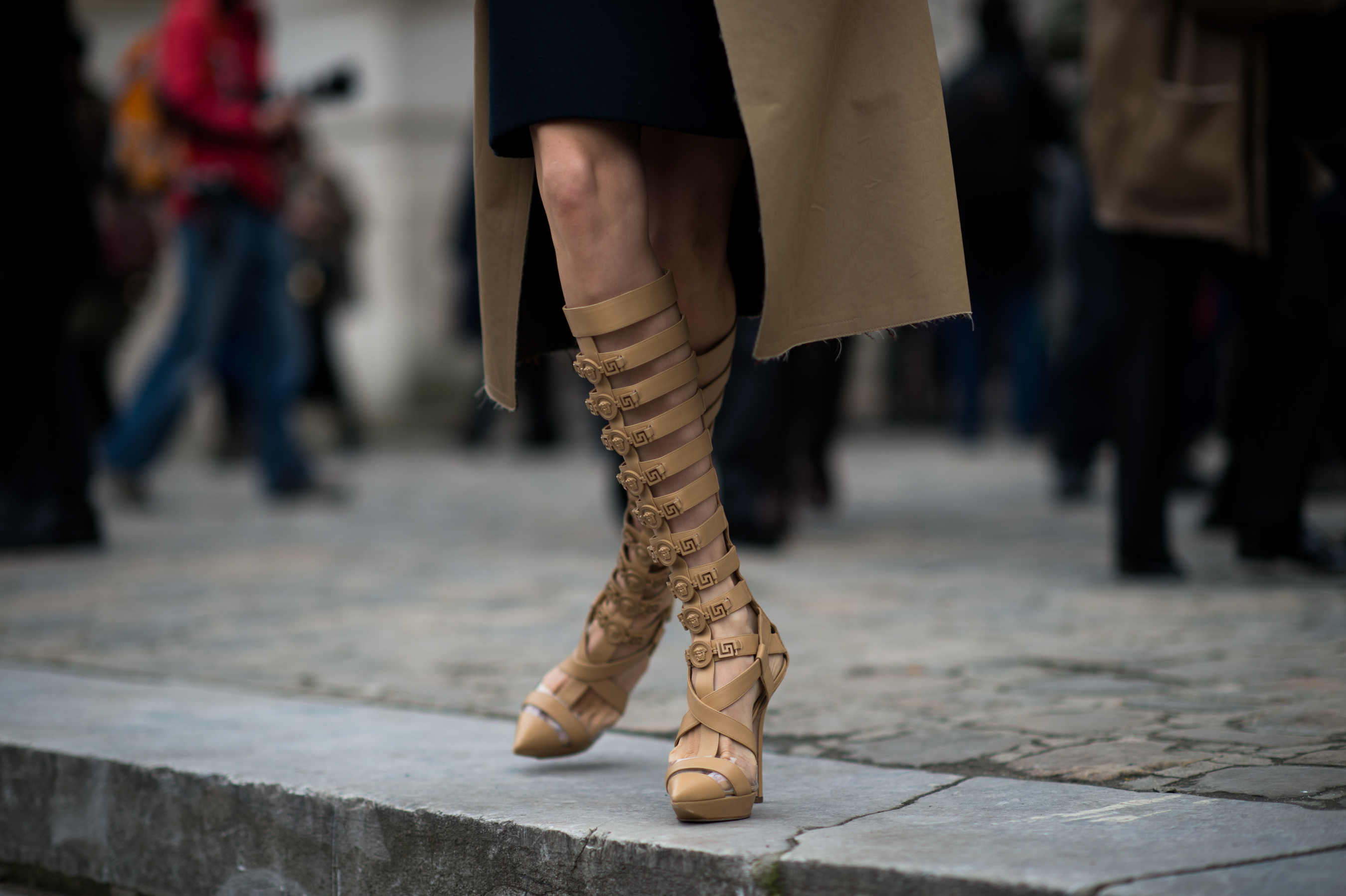 Russian style icon wearing gladiator heels