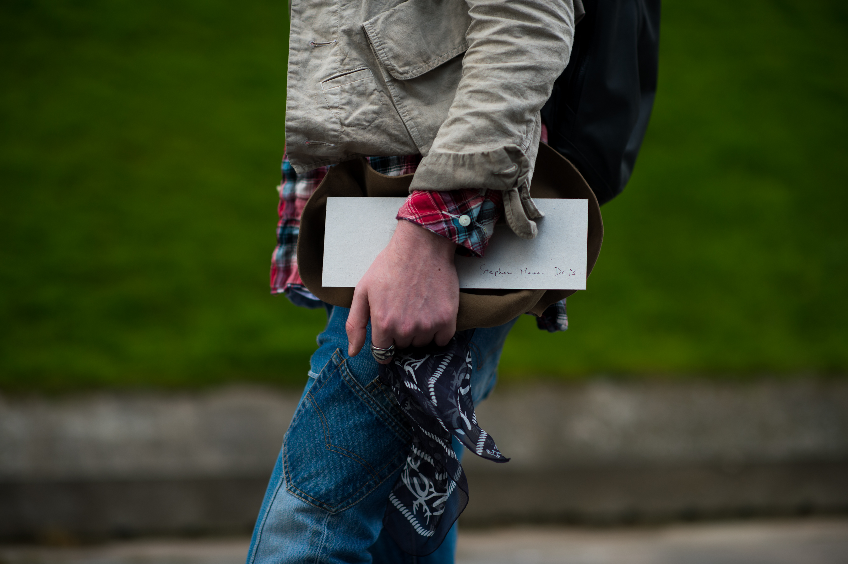 Man wearing Soloist with invitation