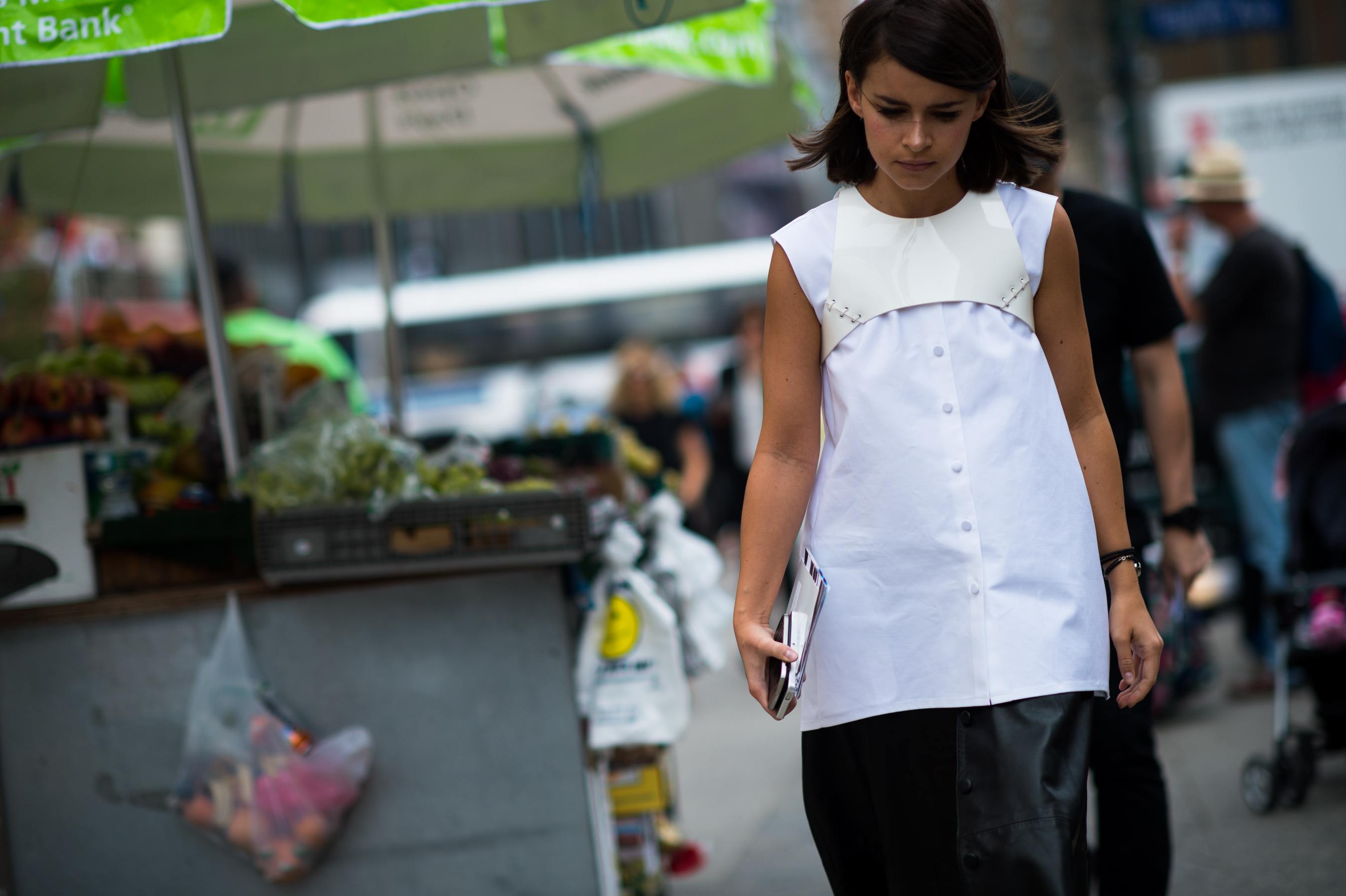 Buro 24/7 editor wearing white