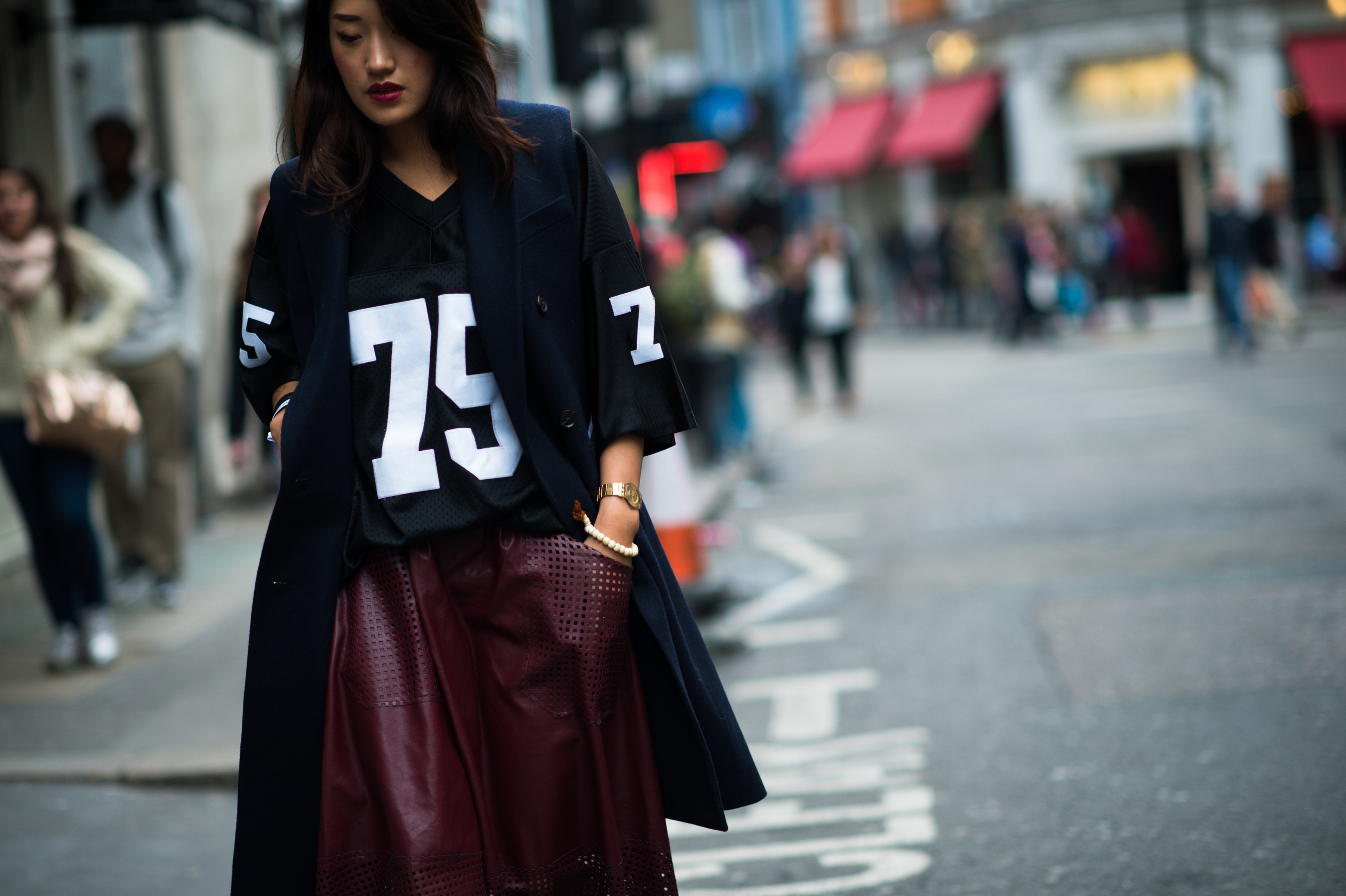 Harper's Bazaar editor wearing 75 shirt